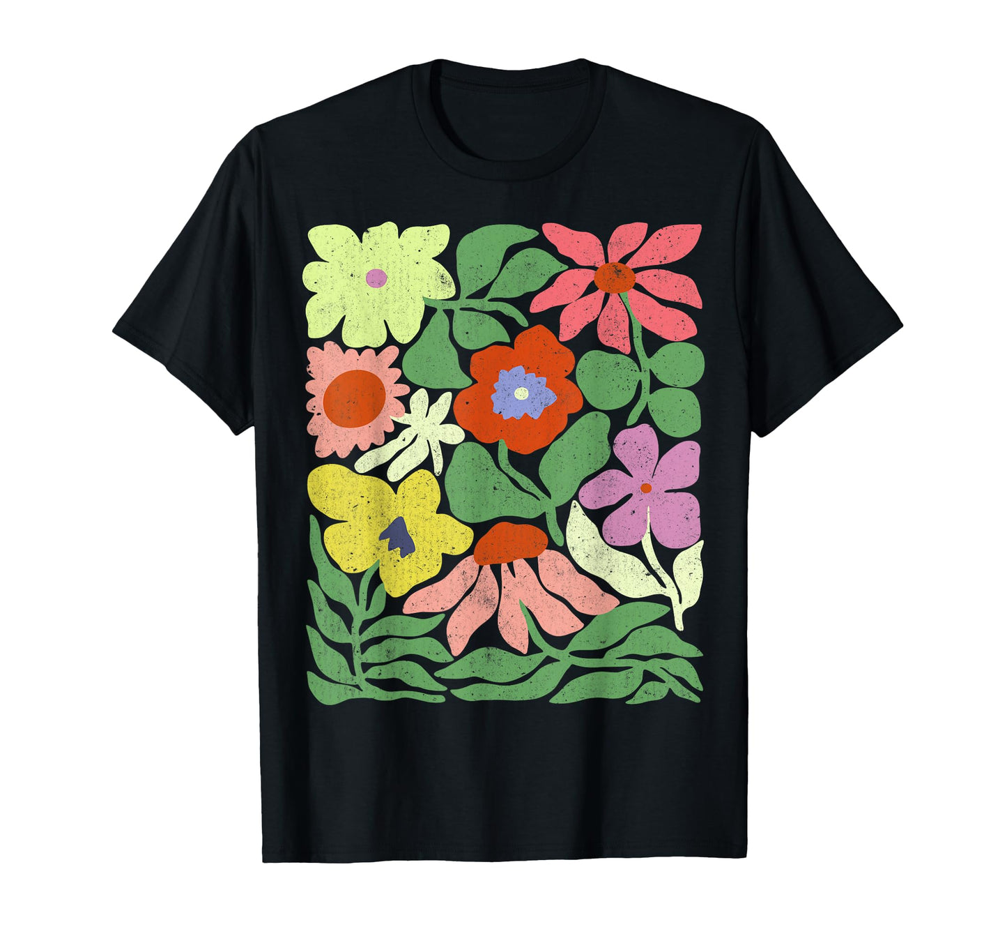 Boho Wildflowers Trendy Aesthetic Abstract T-Shirt - Trendy Graphic Unisex - T-Shirt, Sweatshirt, Hoodie