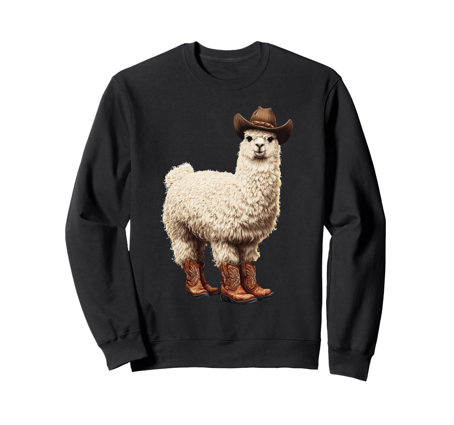 Alpaca Cowboy Rodeo Cowgirl Western Sweatshirt - Novelty Apparel Unisex - T-Shirt, Sweatshirt, Hoodie