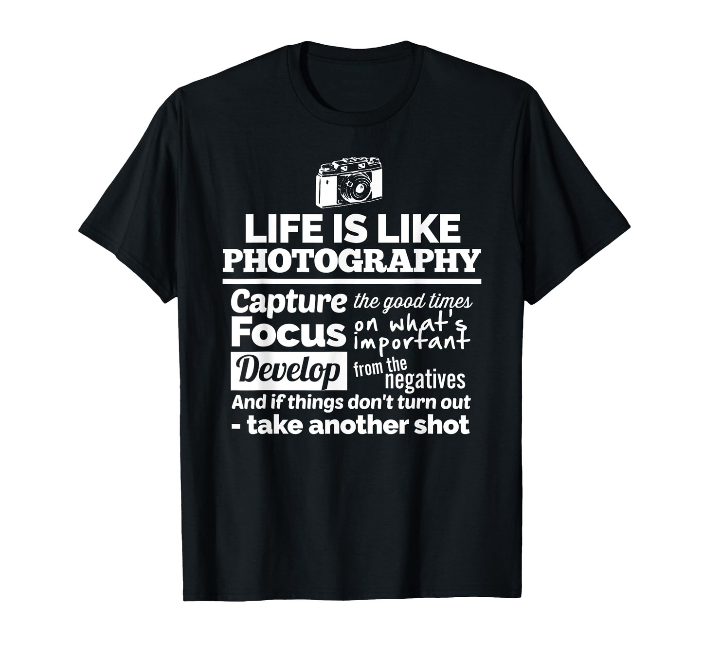 Photographer Gift Funny Camera Life T-Shirt - Custom Art Print Unisex - T-Shirt, Sweatshirt, Hoodie
