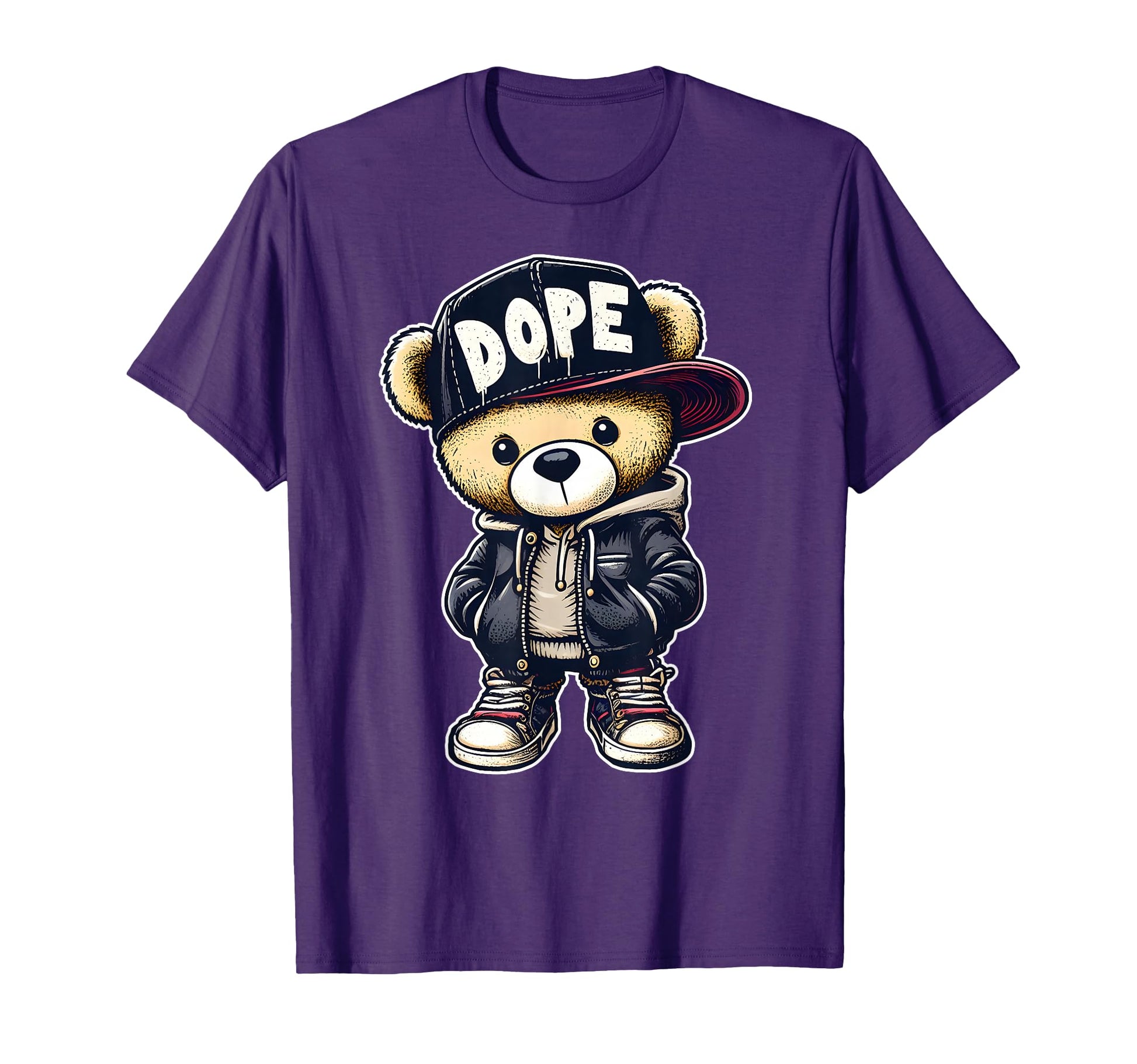 Dope Hip Hop Teddy Bear 90S Hip Hop T-Shirt - Trendy Graphic for Adults - T-Shirt, Sweatshirt, Hoodie