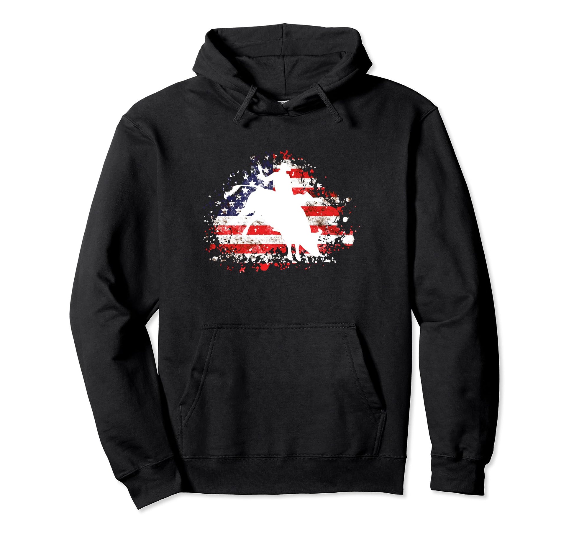 Western Rodeo Bucking Bull Cowboy Hoodie - Fun Novelty Design Men Women - T-Shirt, Sweatshirt, Hoodie