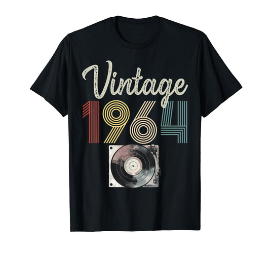 1964 Born 1964 Vinyl Record Player T-Shirt - Custom Art Print for Adults - T-Shirt, Sweatshirt, Hoodie