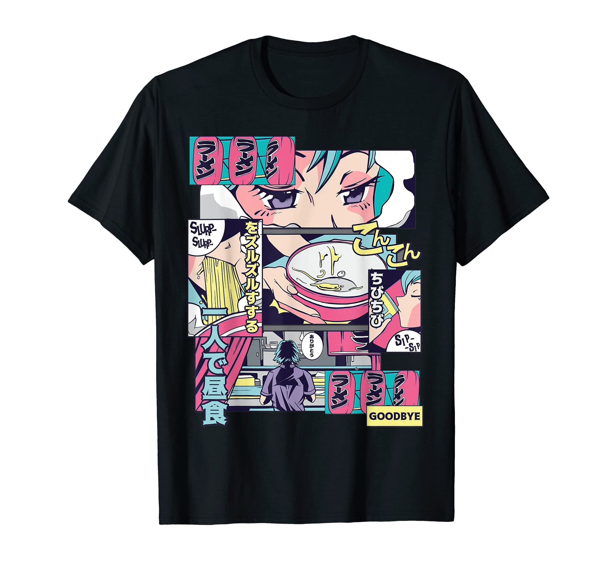 Ramen Japanese Vaporwave 90S T-Shirt - Minimalist Print for Adults - T-Shirt, Sweatshirt, Hoodie