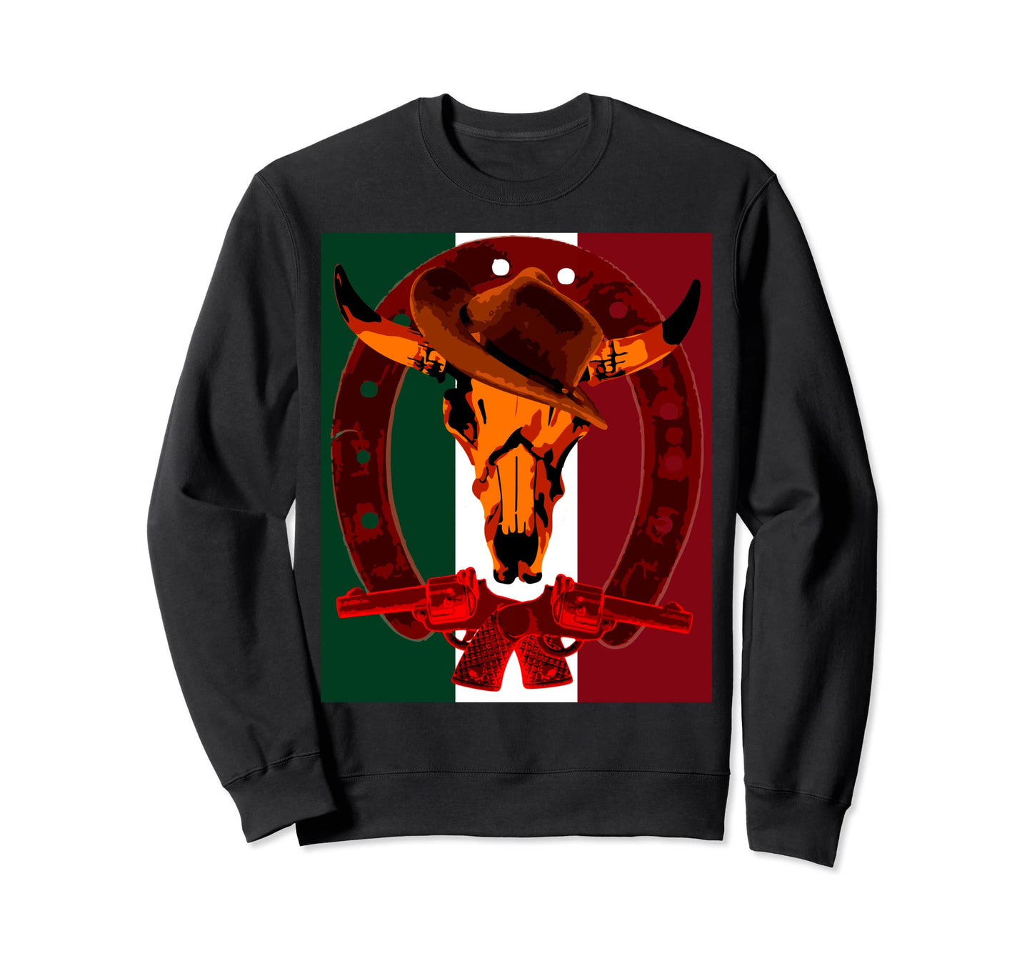 Mexican Western Vaquero Cowboy Toro Sweatshirt - Trendy Graphic Men Women - T-Shirt, Sweatshirt, Hoodie
