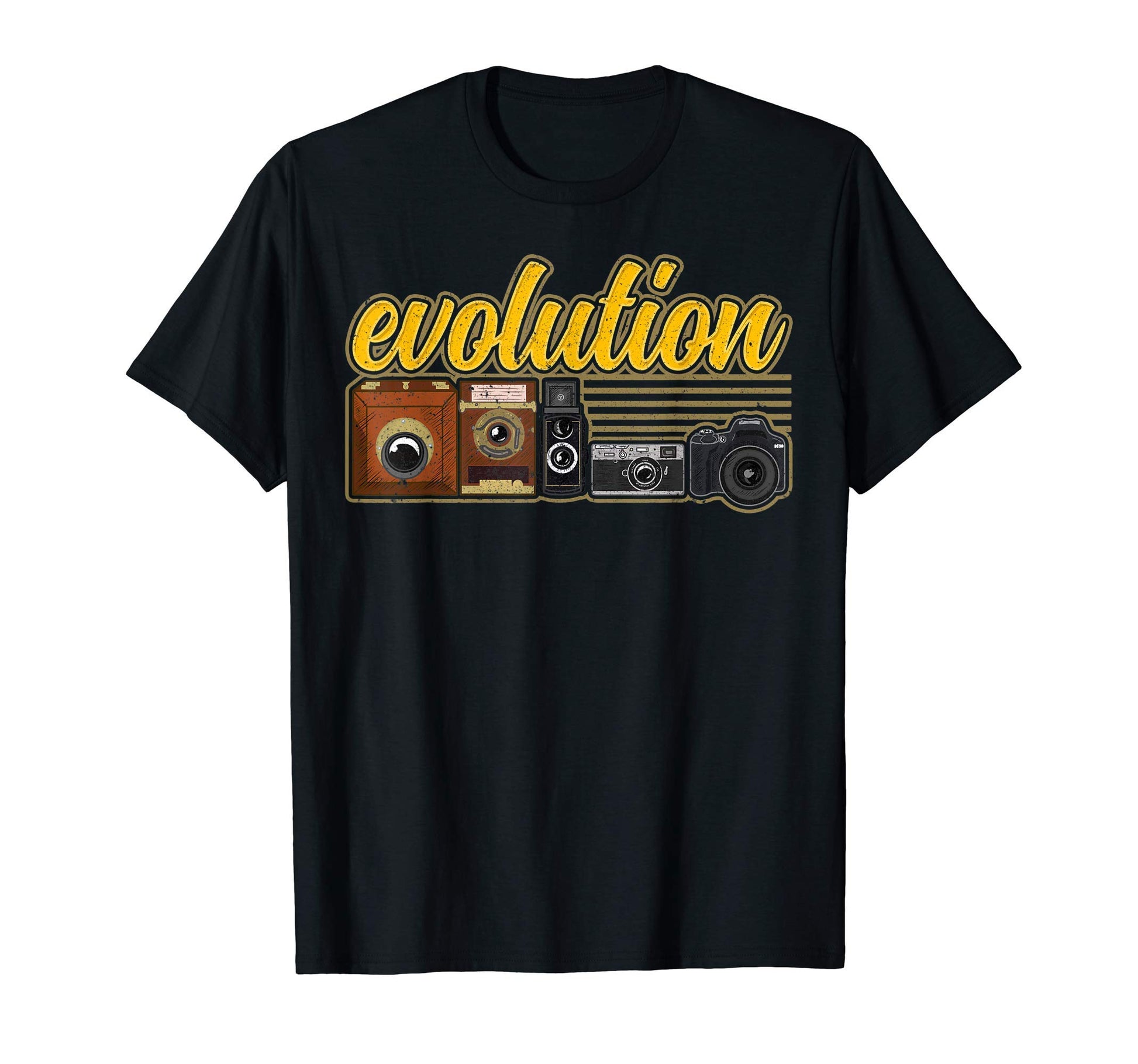 Funny Evolution Camera Photography T-Shirt - Streetwear Style for Adults - T-Shirt, Sweatshirt, Hoodie