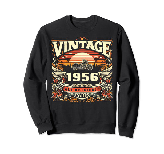 1956 Born 1956 68Th Birthday Sweatshirt - Aesthetic Graphic Men Women - T-Shirt, Sweatshirt, Hoodie