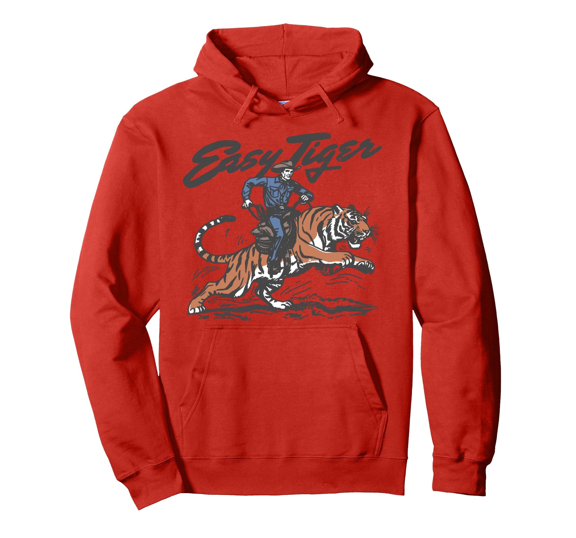 Easy Tiger Cowboy Western Hoodie - Minimalist Print Men Women - T-Shirt, Sweatshirt, Hoodie