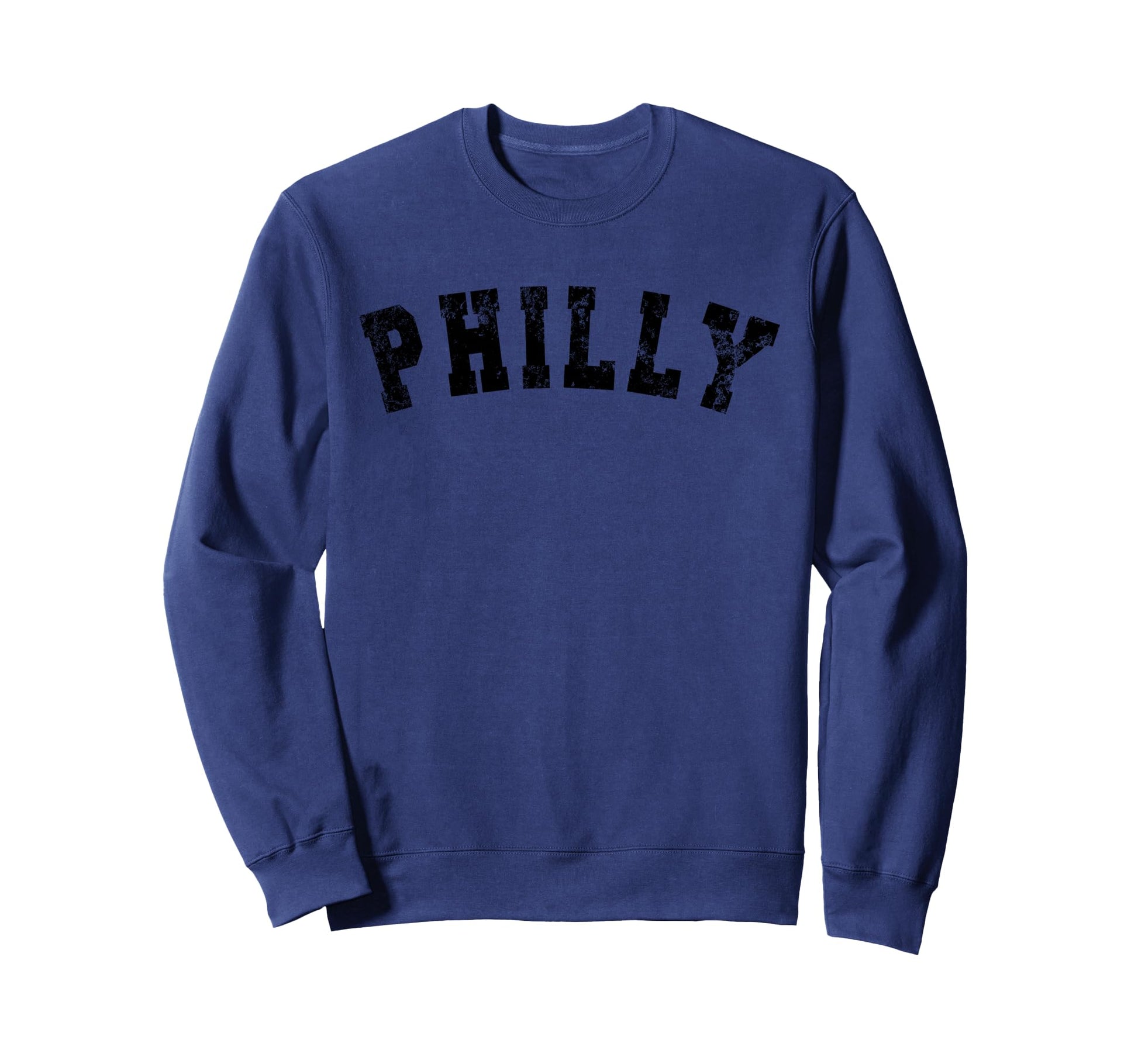 Philadelphia Distressed Font Sweatshirt - Fun Novelty Design for Adults - T-Shirt, Sweatshirt, Hoodie