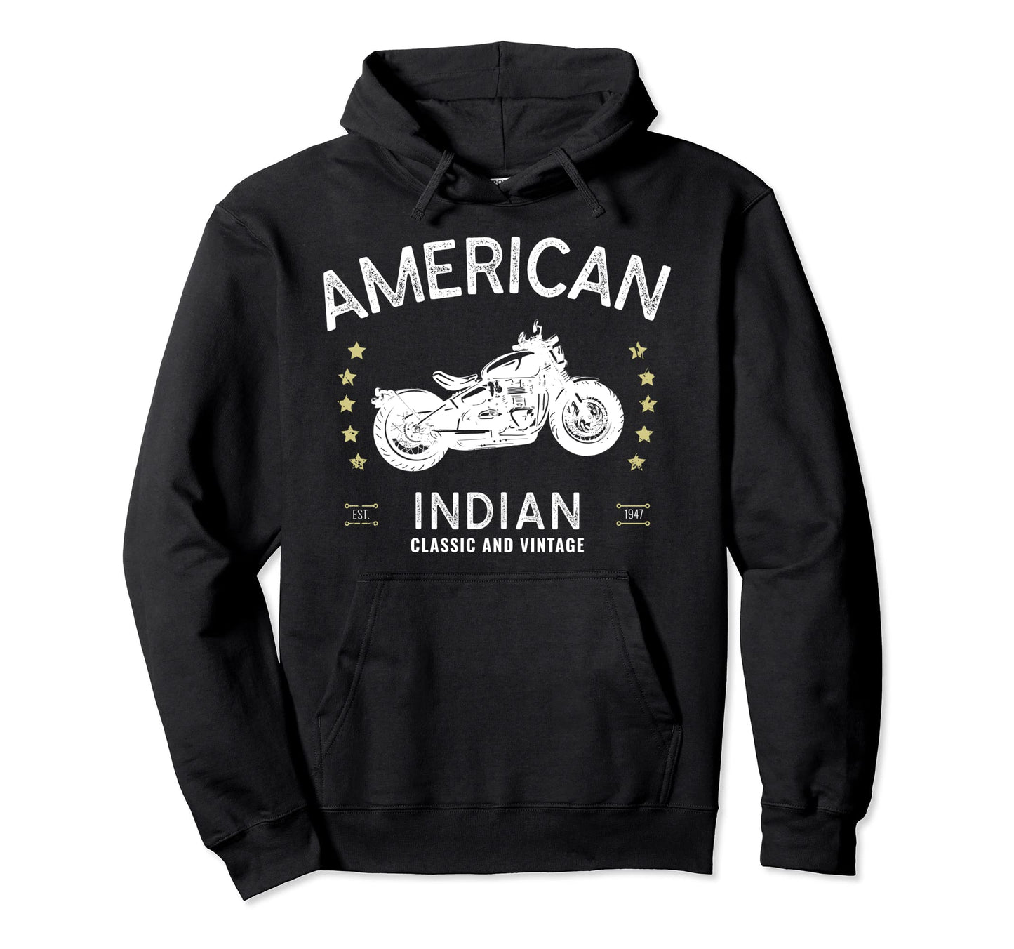 American Motorcycle Indian Biker Club Hoodie - Minimalist Print Unisex - T-Shirt, Sweatshirt, Hoodie