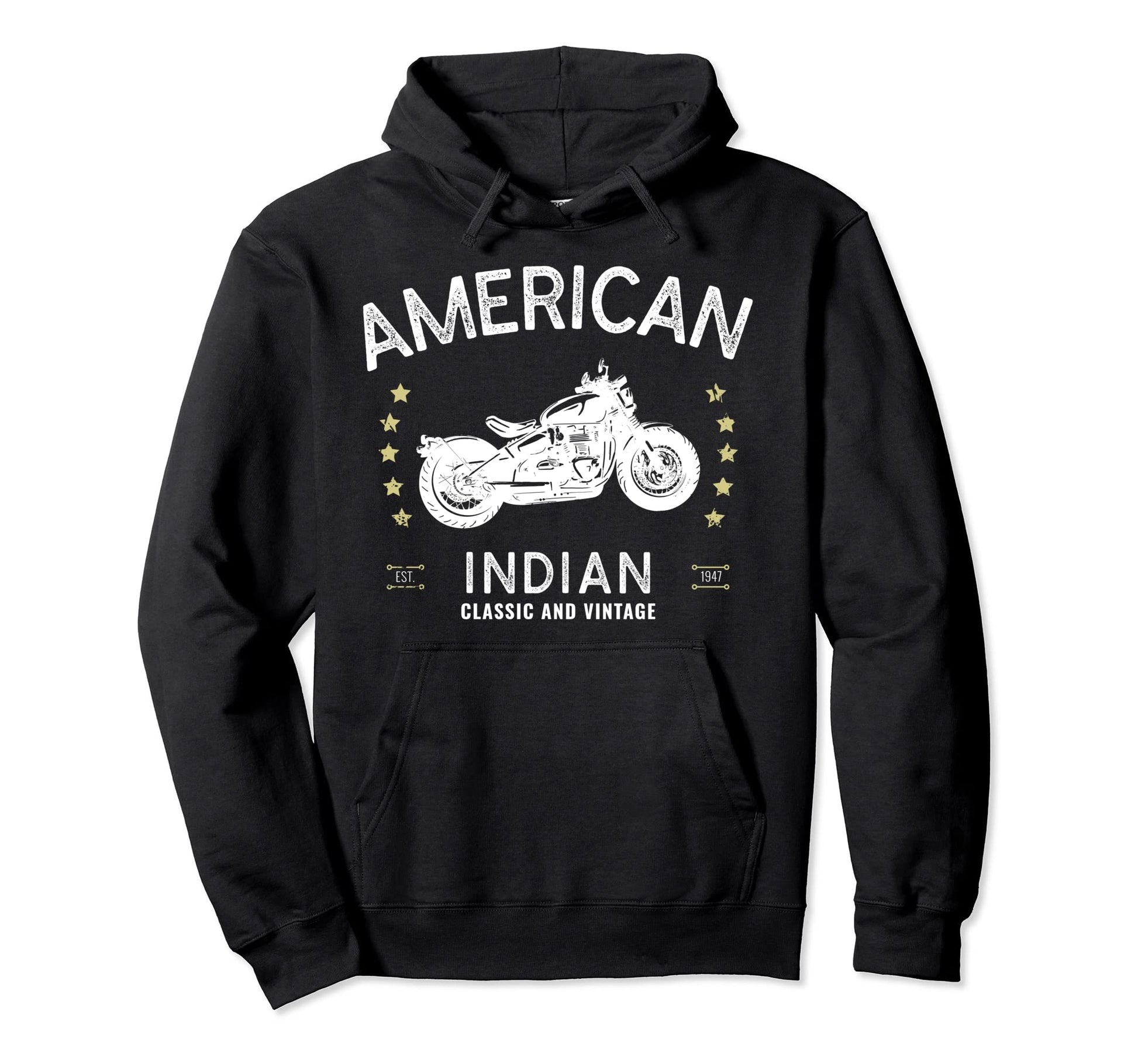 American Motorcycle Indian Biker Club Hoodie - Minimalist Print Unisex - T-Shirt, Sweatshirt, Hoodie