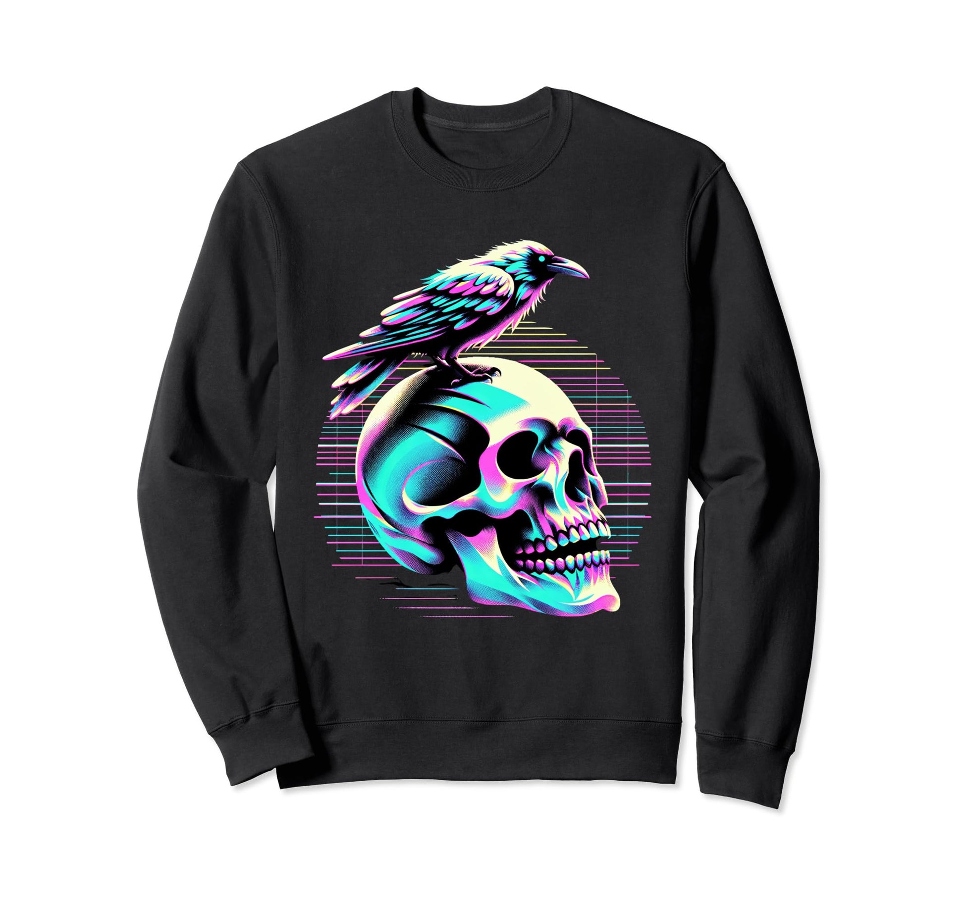 Vaporwave Pastel Goth Skull And Sweatshirt - Novelty Apparel Men Women - T-Shirt, Sweatshirt, Hoodie