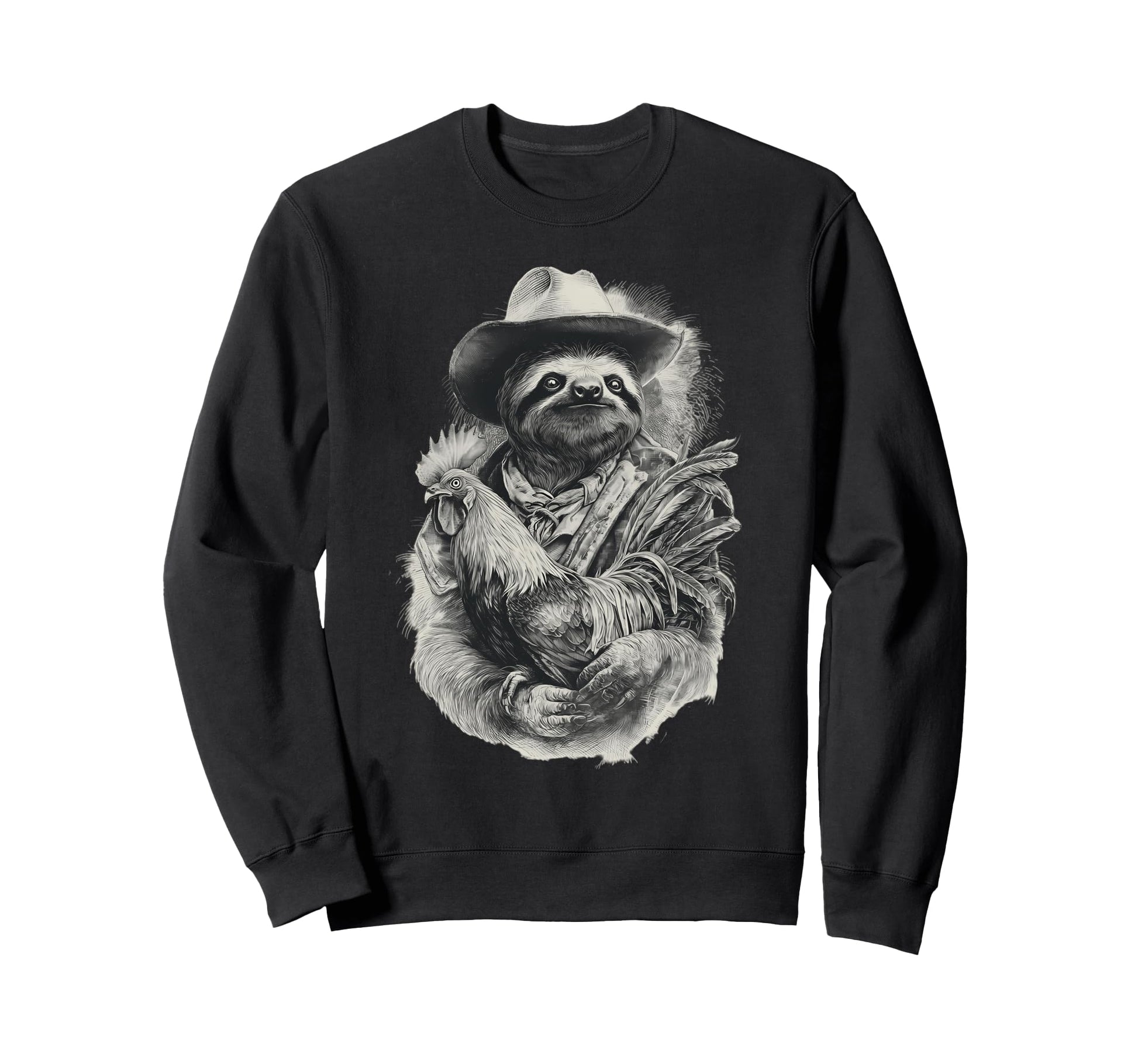 Country Cowboy Sloth Rodeo Cowgirl Sweatshirt - Trendy Graphic Unisex - T-Shirt, Sweatshirt, Hoodie