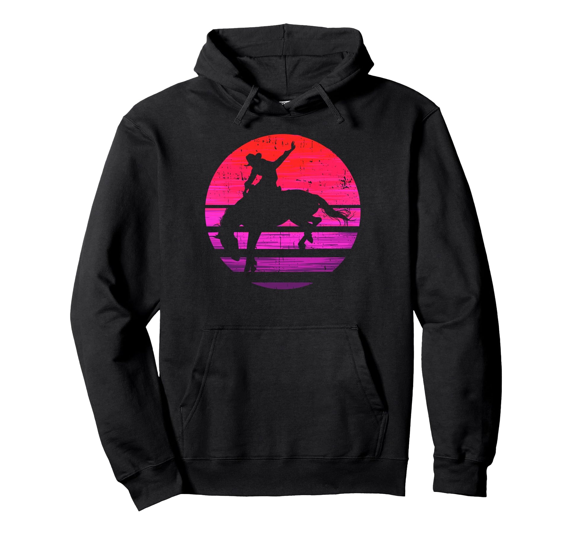 Cowboy Rodeo Bucking Horse Riding Hoodie - Novelty Apparel Men Women - T-Shirt, Sweatshirt, Hoodie