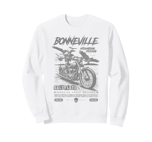 Bonneville Salt Flats Motorcycle Sweatshirt - Trendy Graphic Men Women - T-Shirt, Sweatshirt, Hoodie