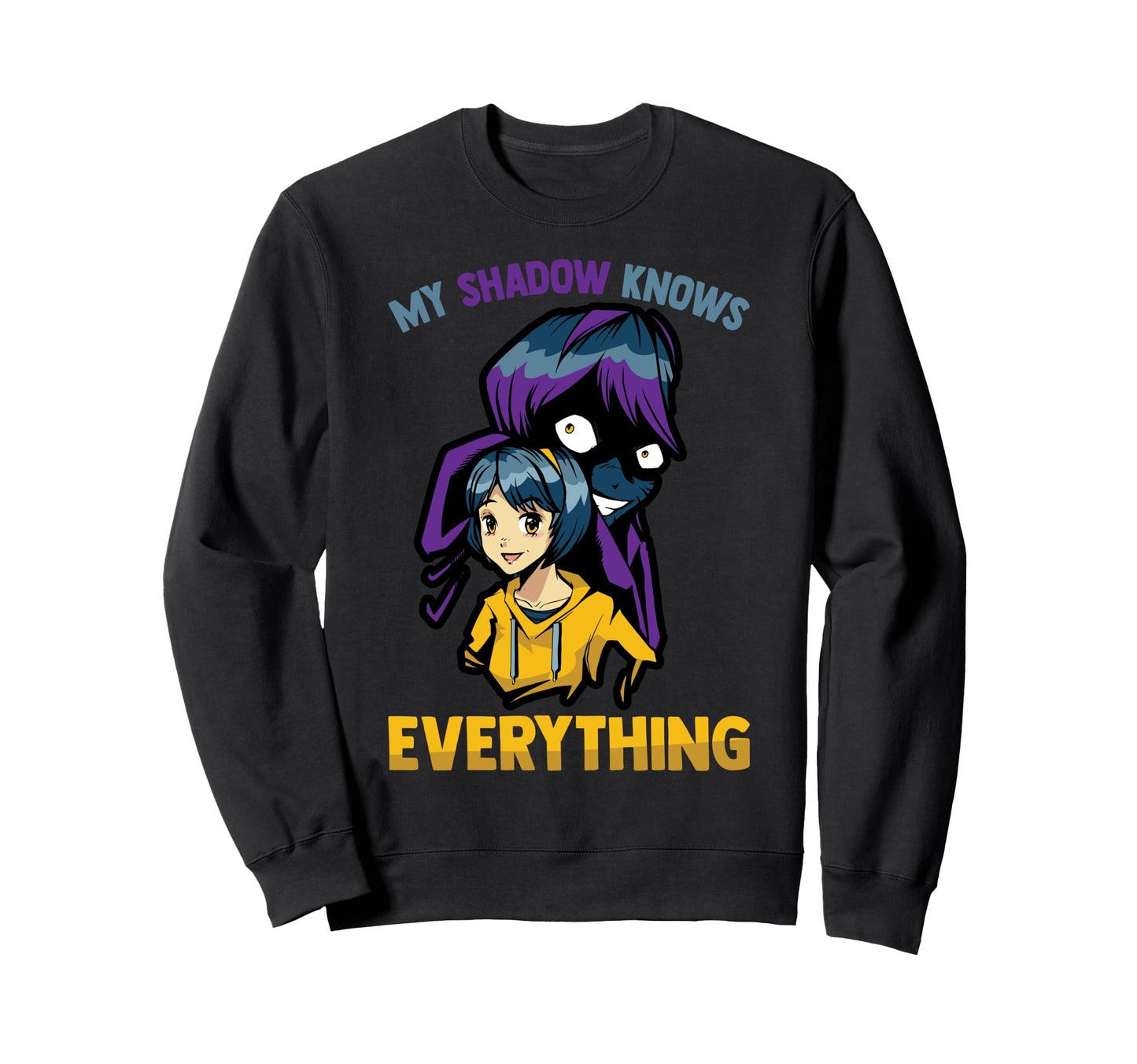 Alt Aesthetics My Shadow Knows Sweatshirt - Aesthetic Graphic for Adults - T-Shirt, Sweatshirt, Hoodie
