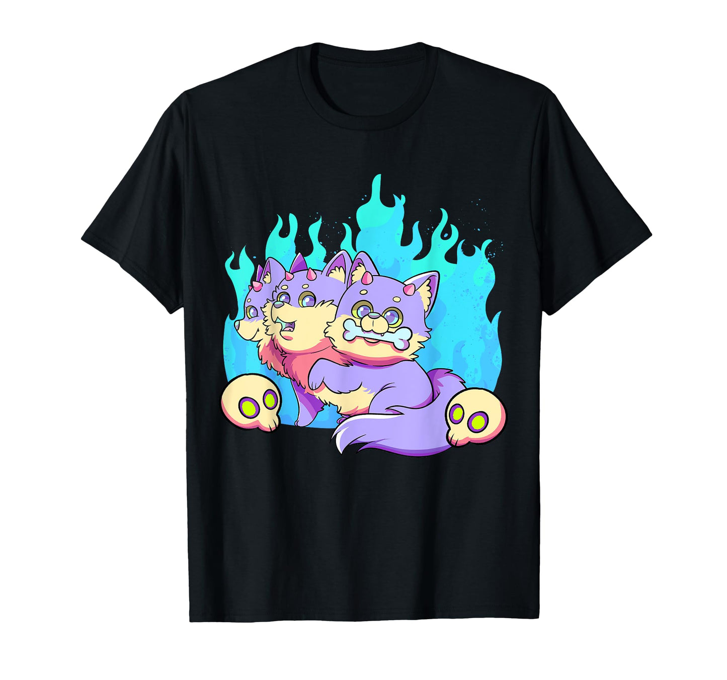 Pastel Goth Cerberus Gothic 3 Headed T-Shirt - Minimalist Print Men Women - T-Shirt, Sweatshirt, Hoodie