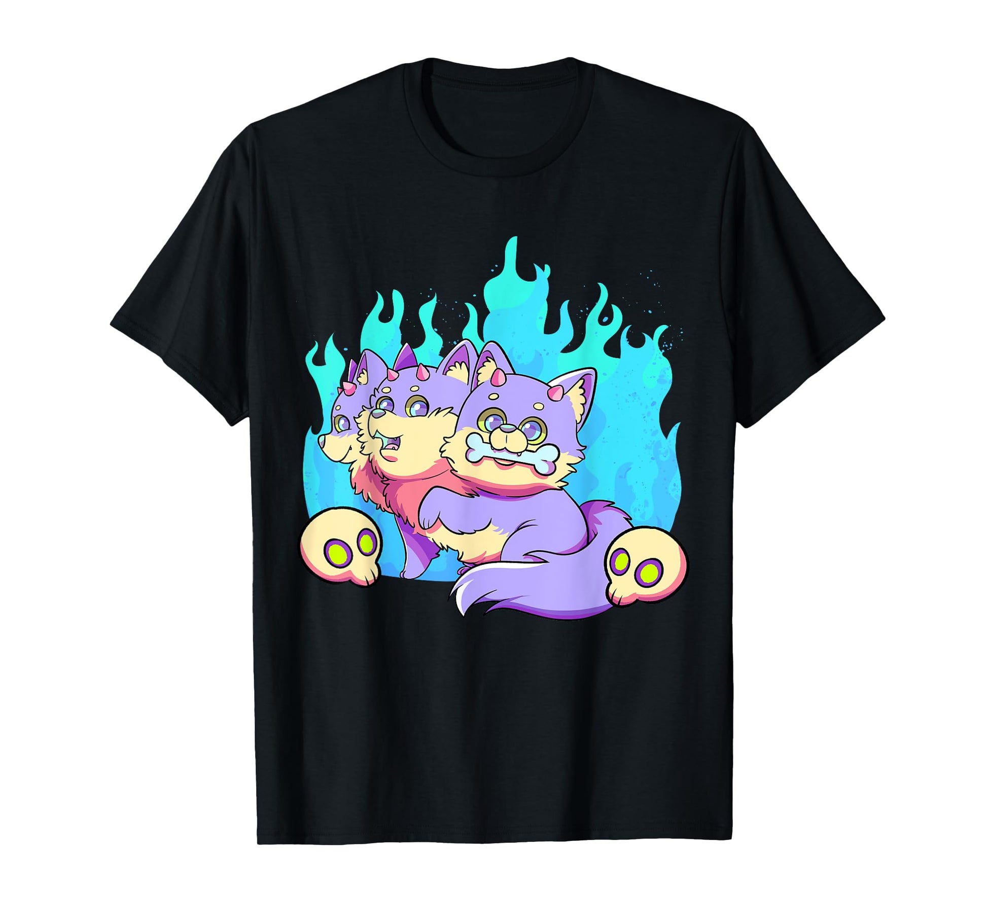 Pastel Goth Cerberus Gothic 3 Headed T-Shirt - Minimalist Print Men Women - T-Shirt, Sweatshirt, Hoodie