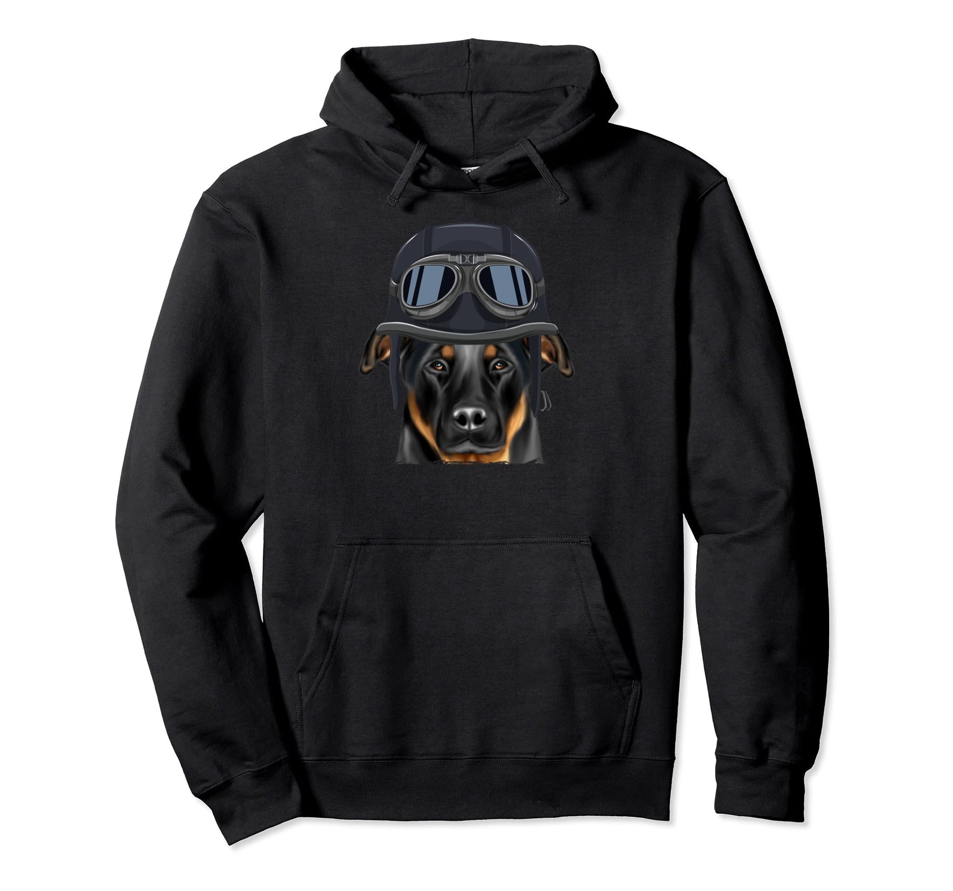 Funny Motorcycle Helmet Beauceron Hoodie - Novelty Apparel for Adults - T-Shirt, Sweatshirt, Hoodie