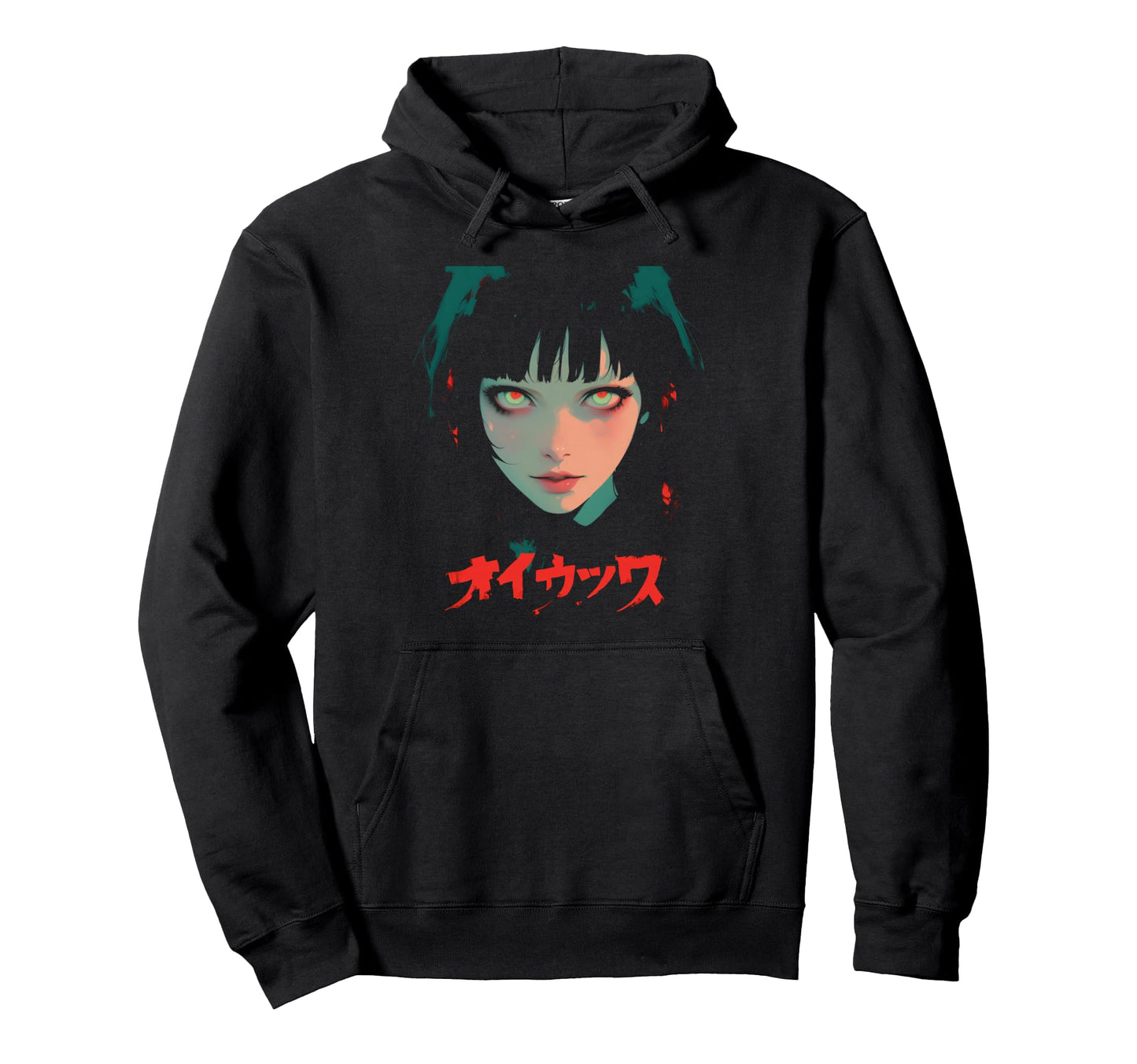 Goth Grunge Demon Anime Waifu Horror Alt Hoodie - Graphic Print for Adults - T-Shirt, Sweatshirt, Hoodie