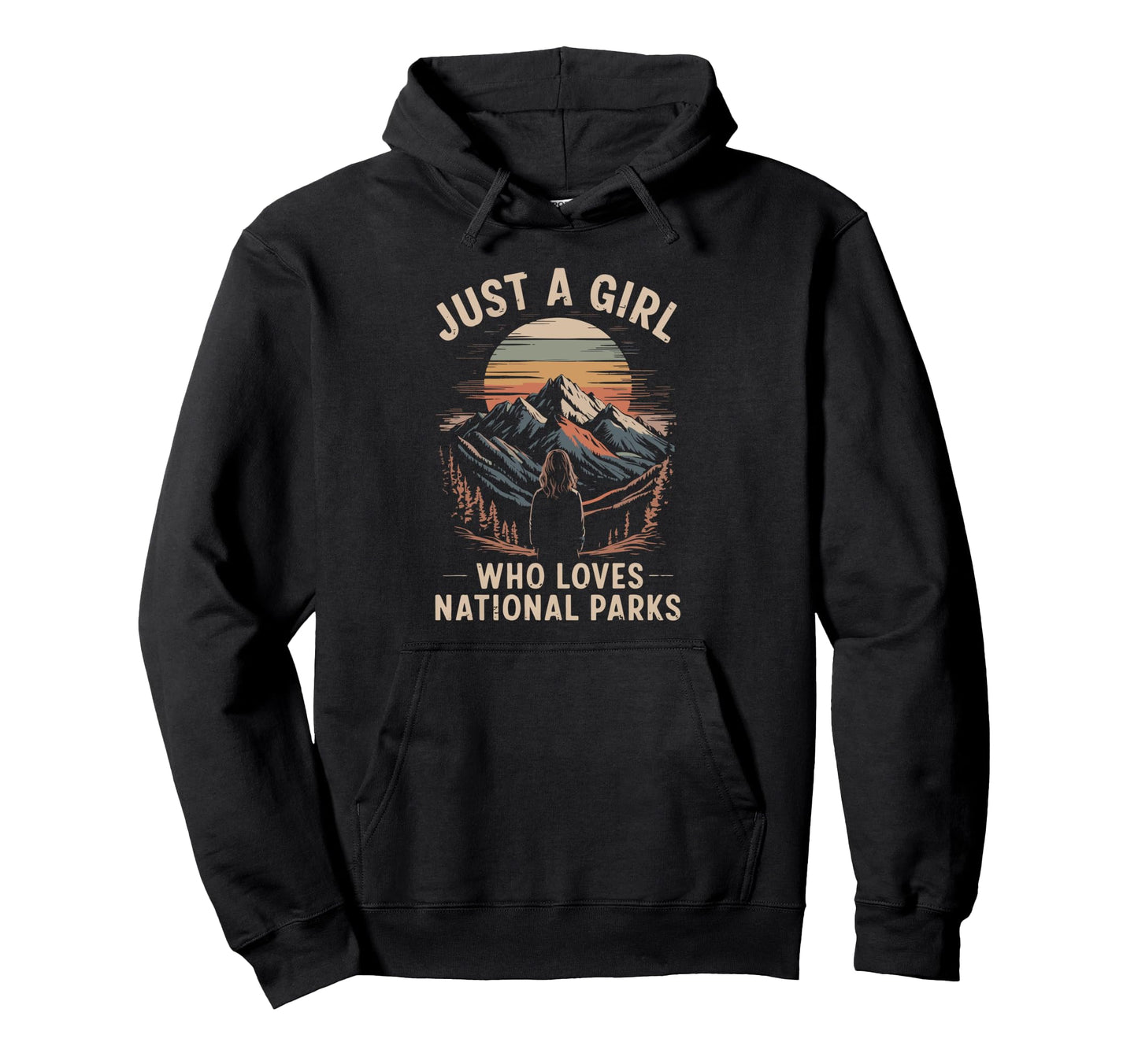 Just Who Loves National Parks Hoodie - Minimalist Print for Adults - T-Shirt, Sweatshirt, Hoodie