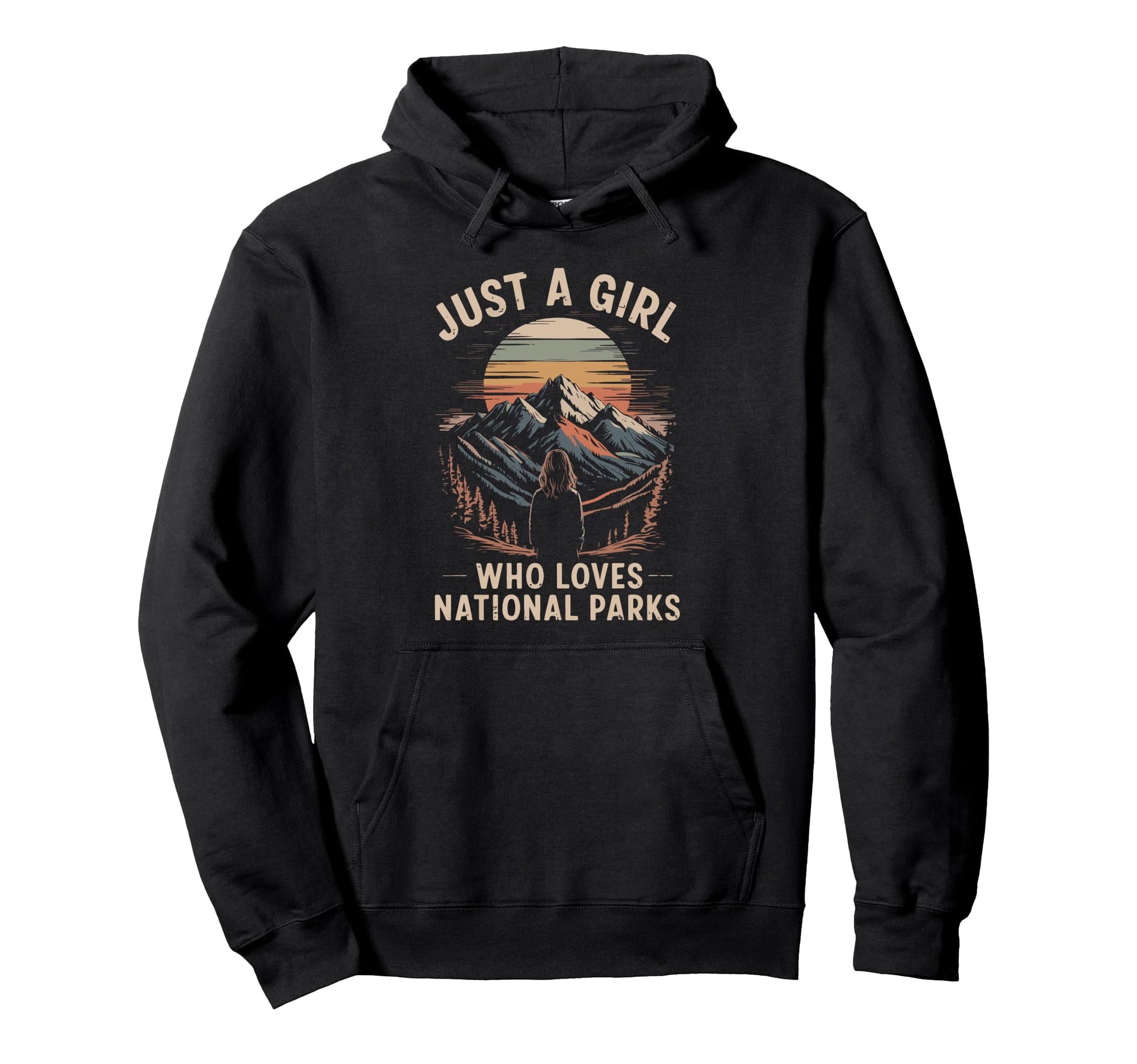 Just Who Loves National Parks Hoodie - Minimalist Print for Adults - T-Shirt, Sweatshirt, Hoodie