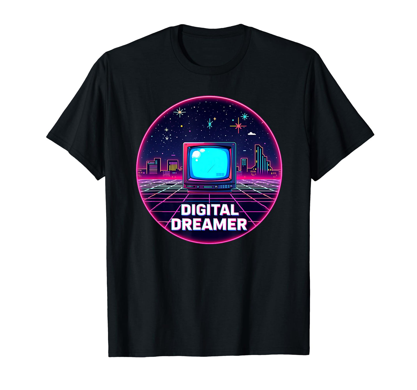 Digital Dreamer Vaporwave 80S T-Shirt - Minimalist Print Men Women - T-Shirt, Sweatshirt, Hoodie