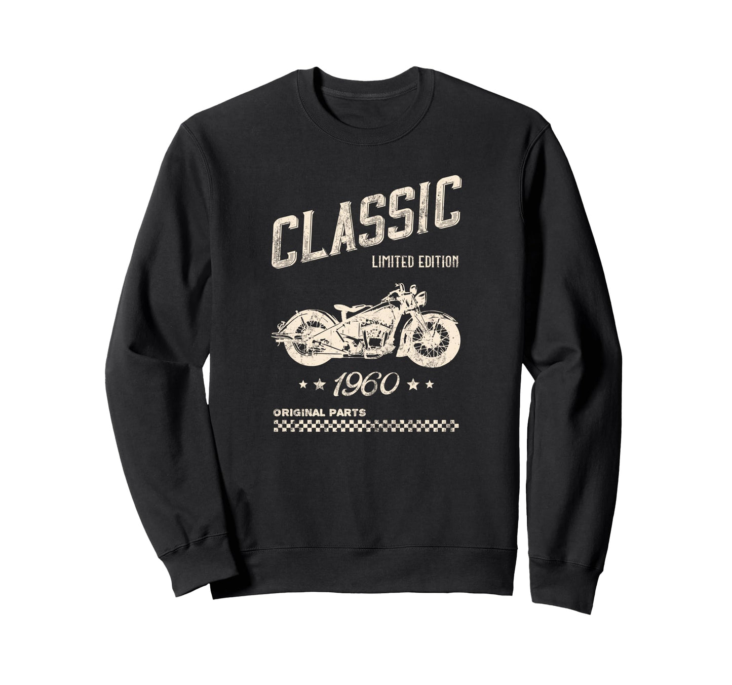 65Th Birthday 1960 Motorcycle Sweatshirt - Unique Graphic Men Women - T-Shirt, Sweatshirt, Hoodie