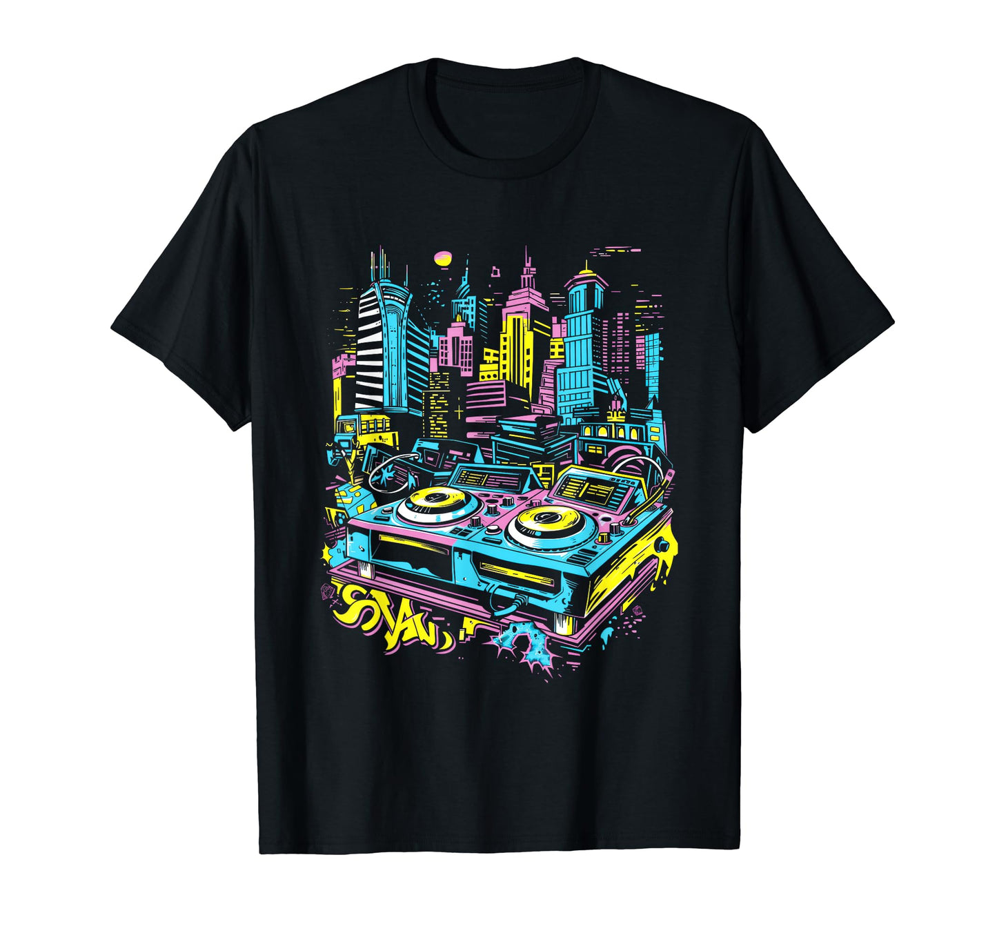 90S Hop Graffiti Oldschool Rap Boom Dj T-Shirt - Trendy Graphic Men Women - T-Shirt, Sweatshirt, Hoodie