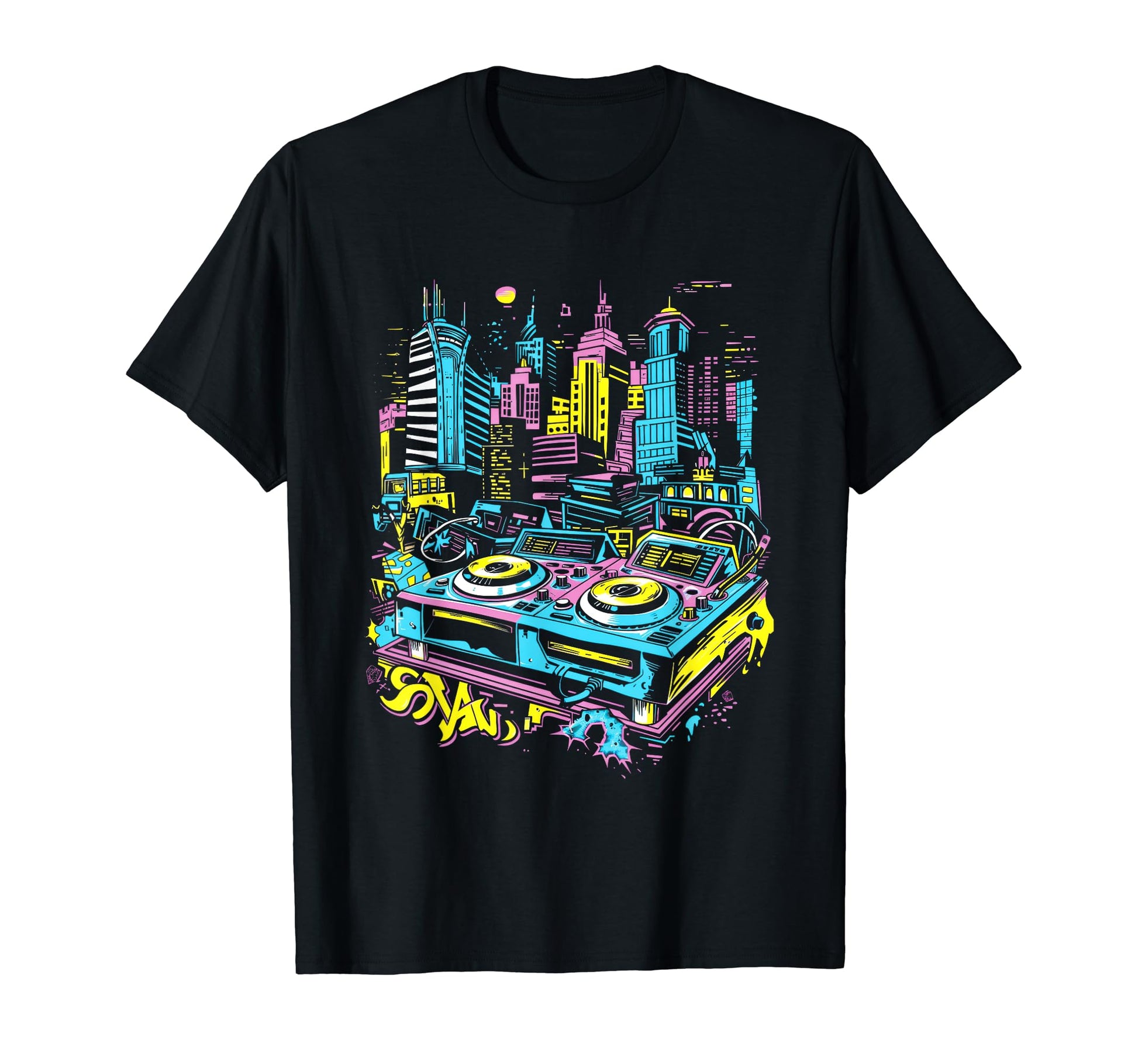90S Hop Graffiti Oldschool Rap Boom Dj T-Shirt - Trendy Graphic Men Women - T-Shirt, Sweatshirt, Hoodie