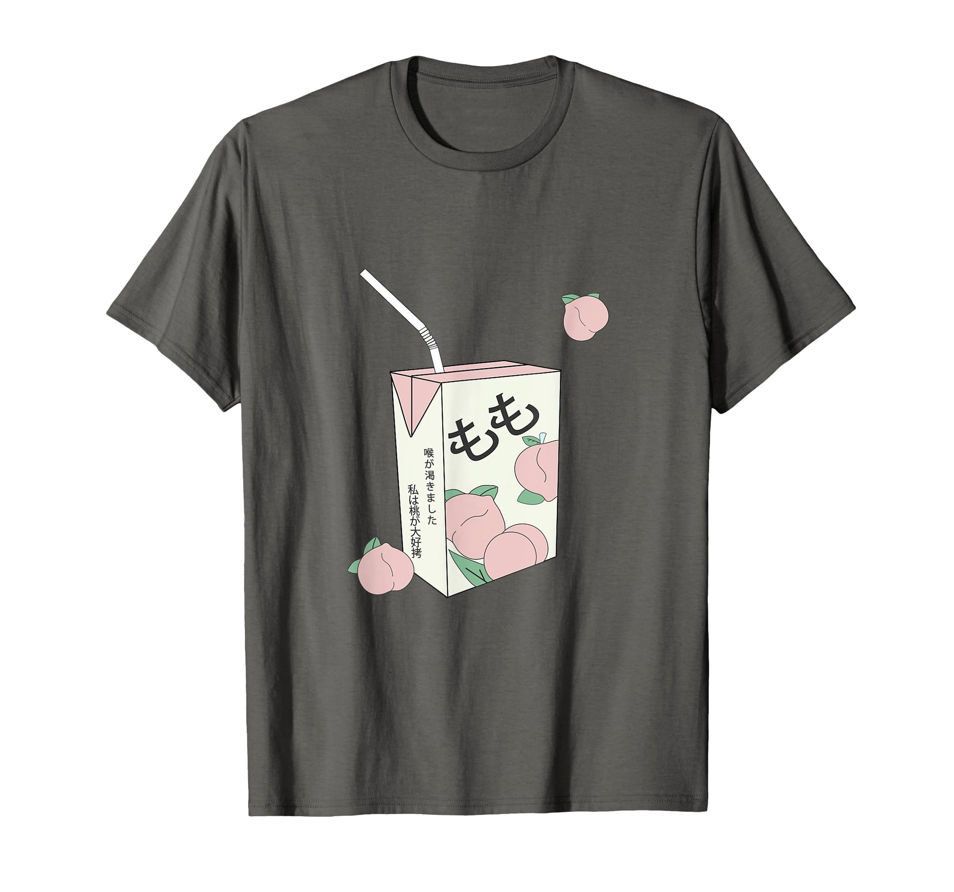 90S Japanese Text Aesthetic Peach Juice T-Shirt - Graphic Print Unisex - T-Shirt, Sweatshirt, Hoodie