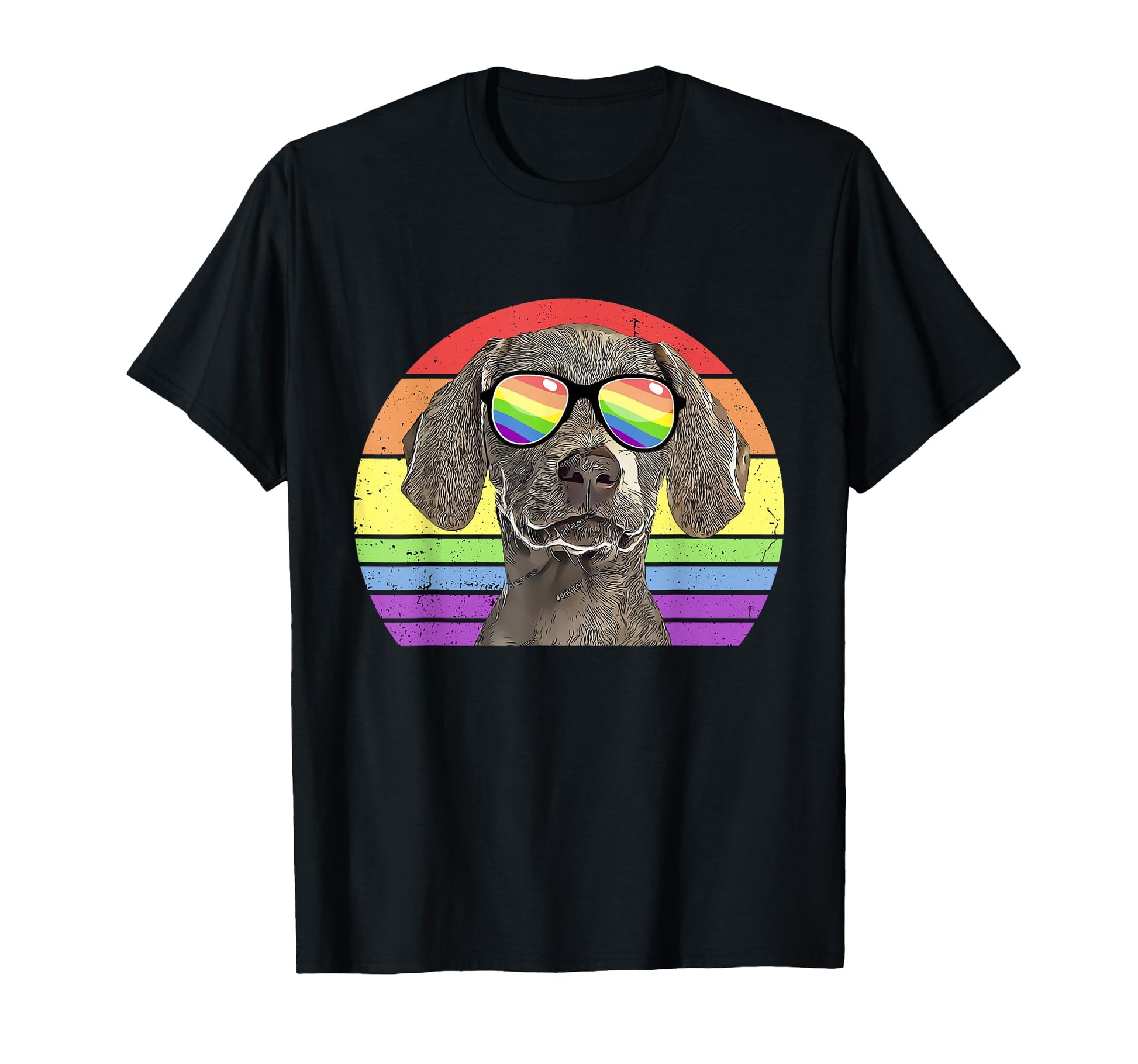 Lgbtq Weimaraner Dog Rainbow Love Pride T-Shirt - Novelty Apparel Men Women - T-Shirt, Sweatshirt, Hoodie