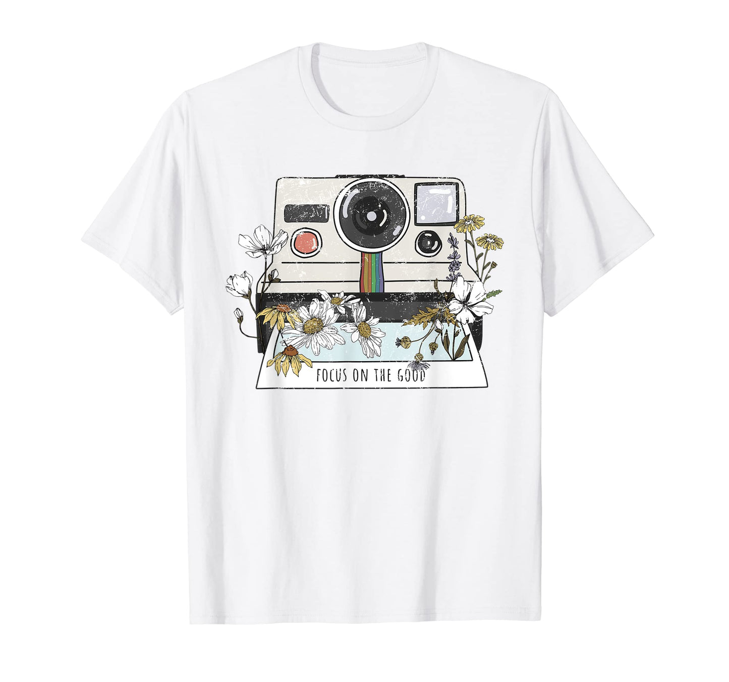 Focus Good Camera Wildflowers Optimist T-Shirt - Novelty Apparel Men Women - T-Shirt, Sweatshirt, Hoodie
