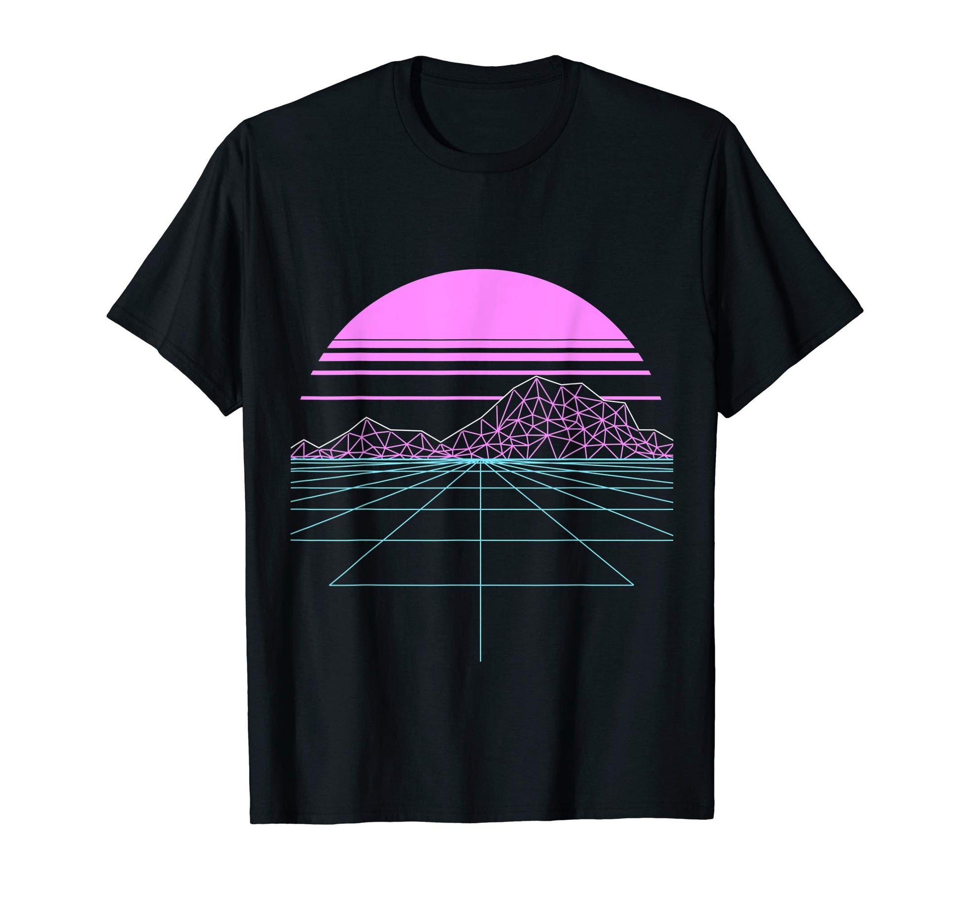 Outran Synthwave Sunset Vaporwave T-Shirt - Fun Novelty Design for Adults - T-Shirt, Sweatshirt, Hoodie