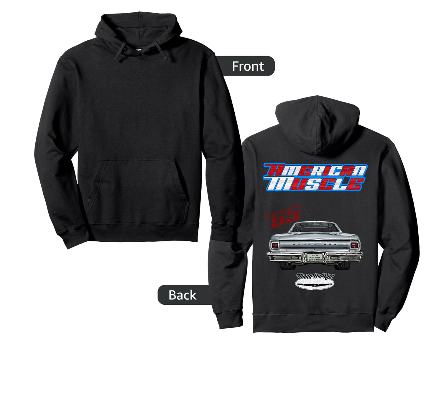 1965 Chevelle Muscle Car Ss454 Ss427 Hoodie - Minimalist Print for Adults - T-Shirt, Sweatshirt, Hoodie