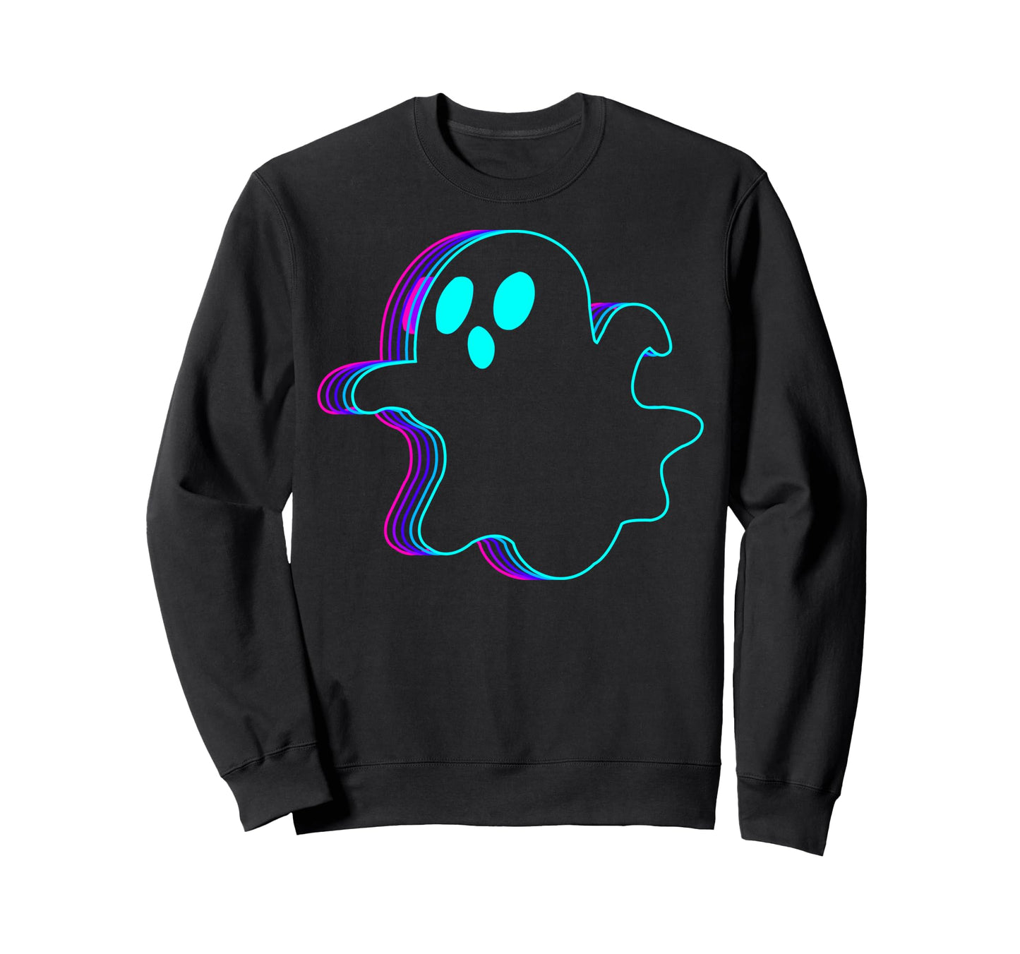 Ghost Scary Halloween Vaporwave Sweatshirt - Trendy Graphic Unisex - T-Shirt, Sweatshirt, Hoodie