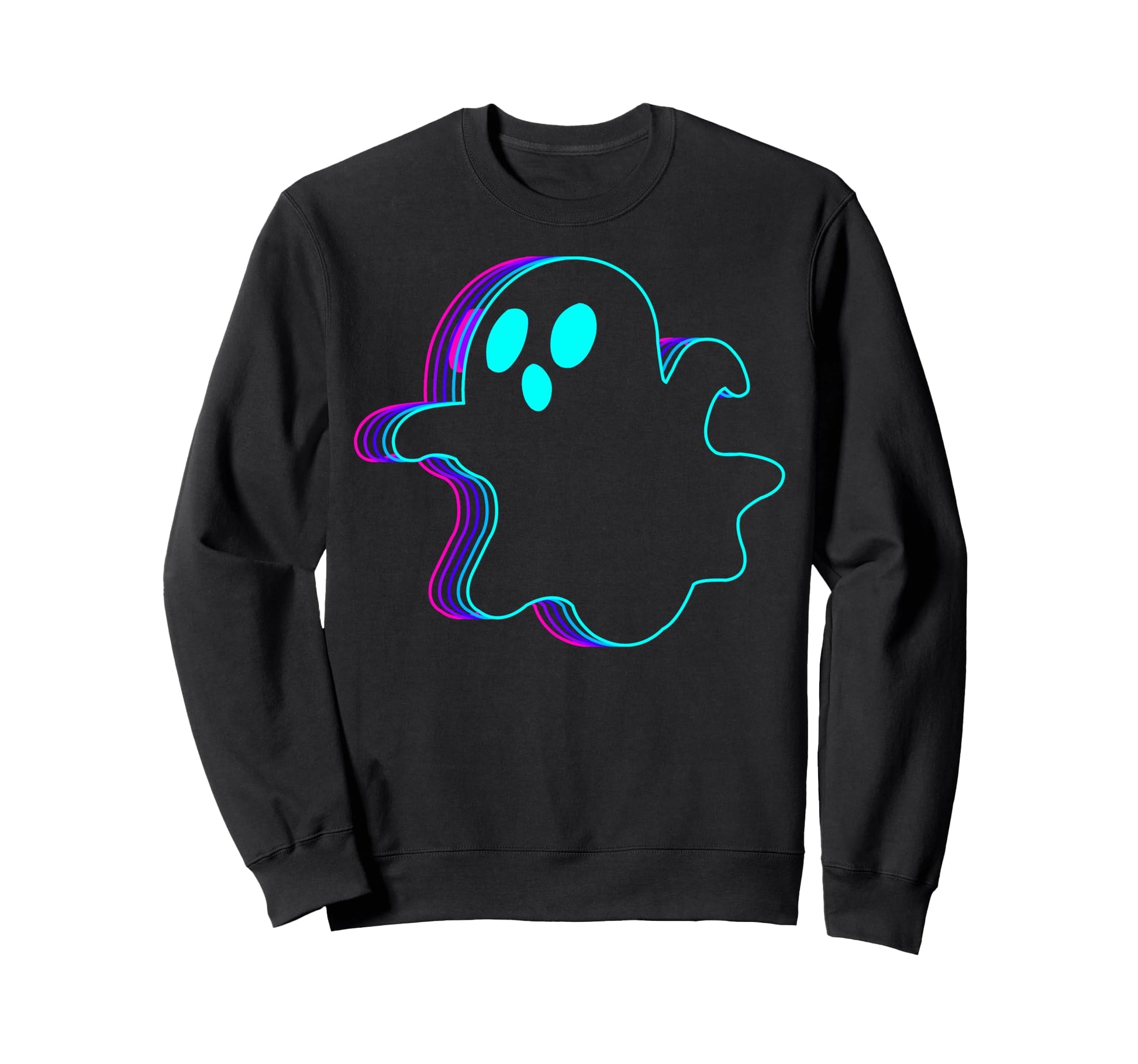 Ghost Scary Halloween Vaporwave Sweatshirt - Trendy Graphic Unisex - T-Shirt, Sweatshirt, Hoodie