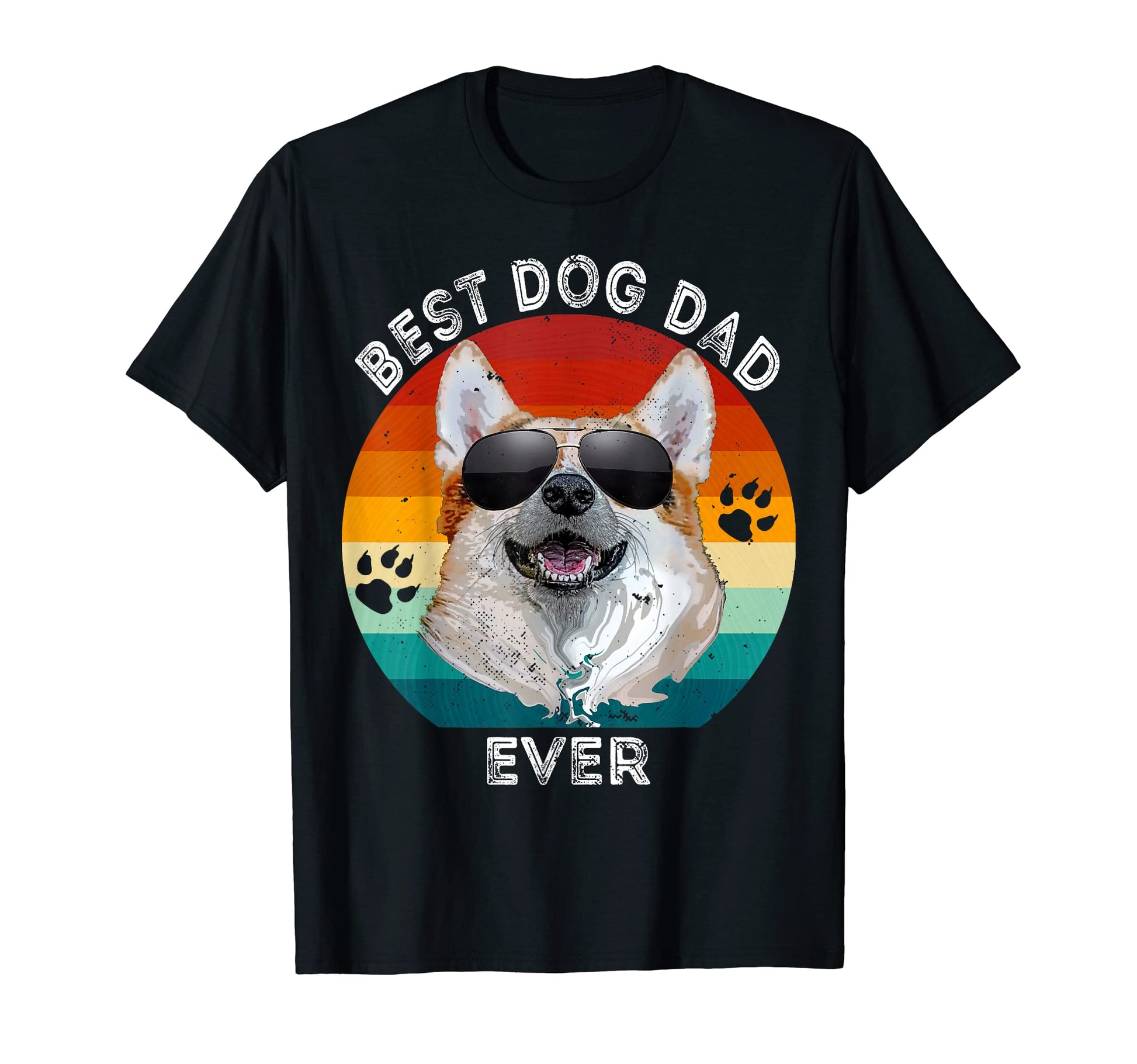Best Dog Dad Ever Corgi Sunglasses T-Shirt - Aesthetic Graphic for Adults - T-Shirt, Sweatshirt, Hoodie