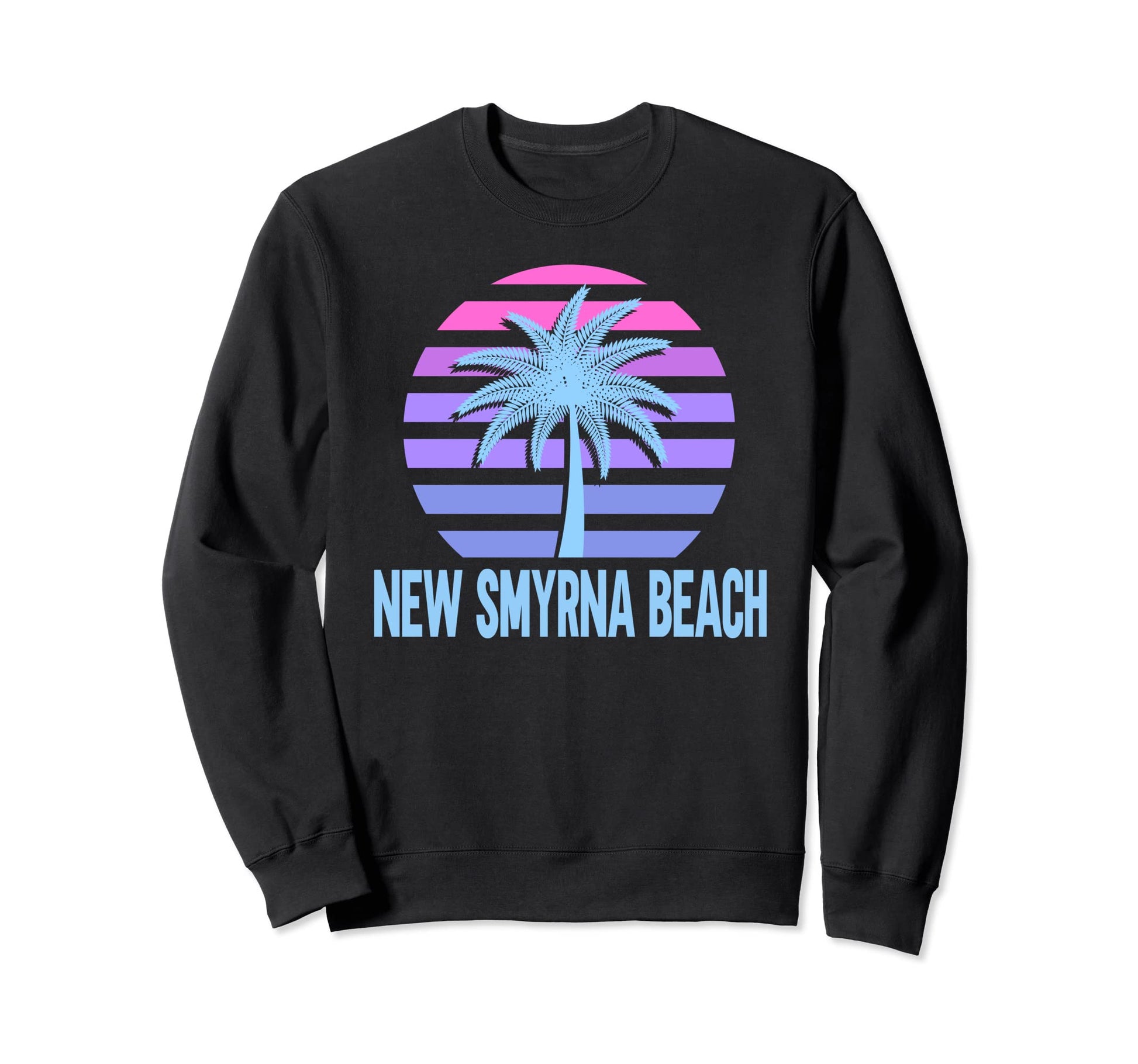 New Smyrna Beach Vacation Vaporwave Sweatshirt - Fun Novelty Design Unisex - T-Shirt, Sweatshirt, Hoodie