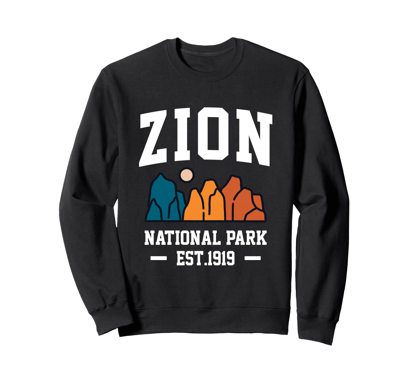 Zion National Park Athletic Geometric Sweatshirt - Graphic Print Men Women - T-Shirt, Sweatshirt, Hoodie