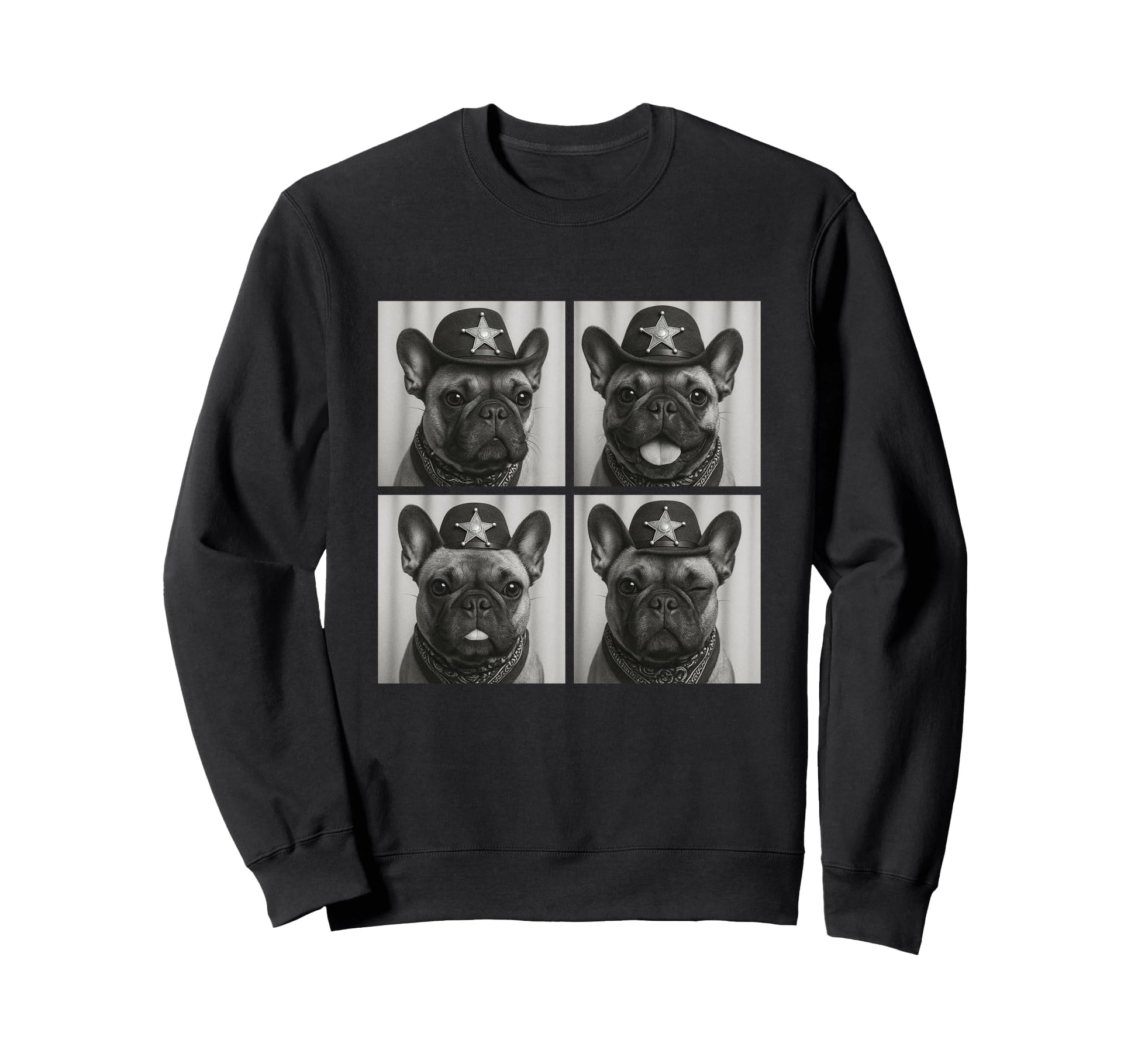French Bulldogs Funny Cowboy Dogs Sweatshirt - Streetwear Style for Adults - T-Shirt, Sweatshirt, Hoodie