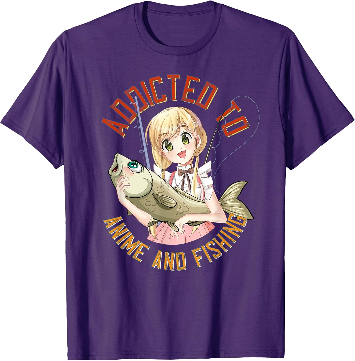 Anime Stuff Fishing Accessories Funny Angler Merch - Adult & Kids T-Shirts, Sweatshirts & Hoodies apparel design preview 1