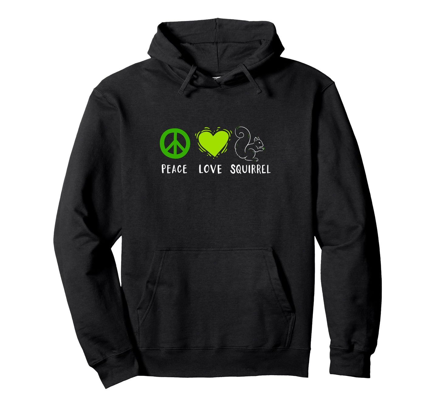 Squirrel Squirrel Feeder Peace Love Hoodie - Custom Art Print Men Women - T-Shirt, Sweatshirt, Hoodie