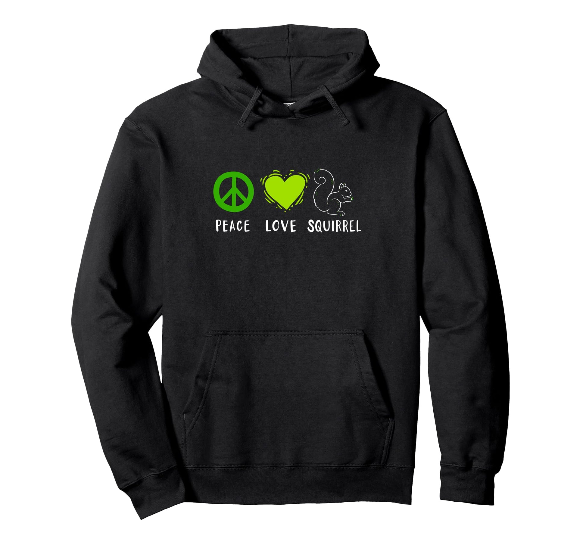 Squirrel Squirrel Feeder Peace Love Hoodie - Custom Art Print Men Women - T-Shirt, Sweatshirt, Hoodie