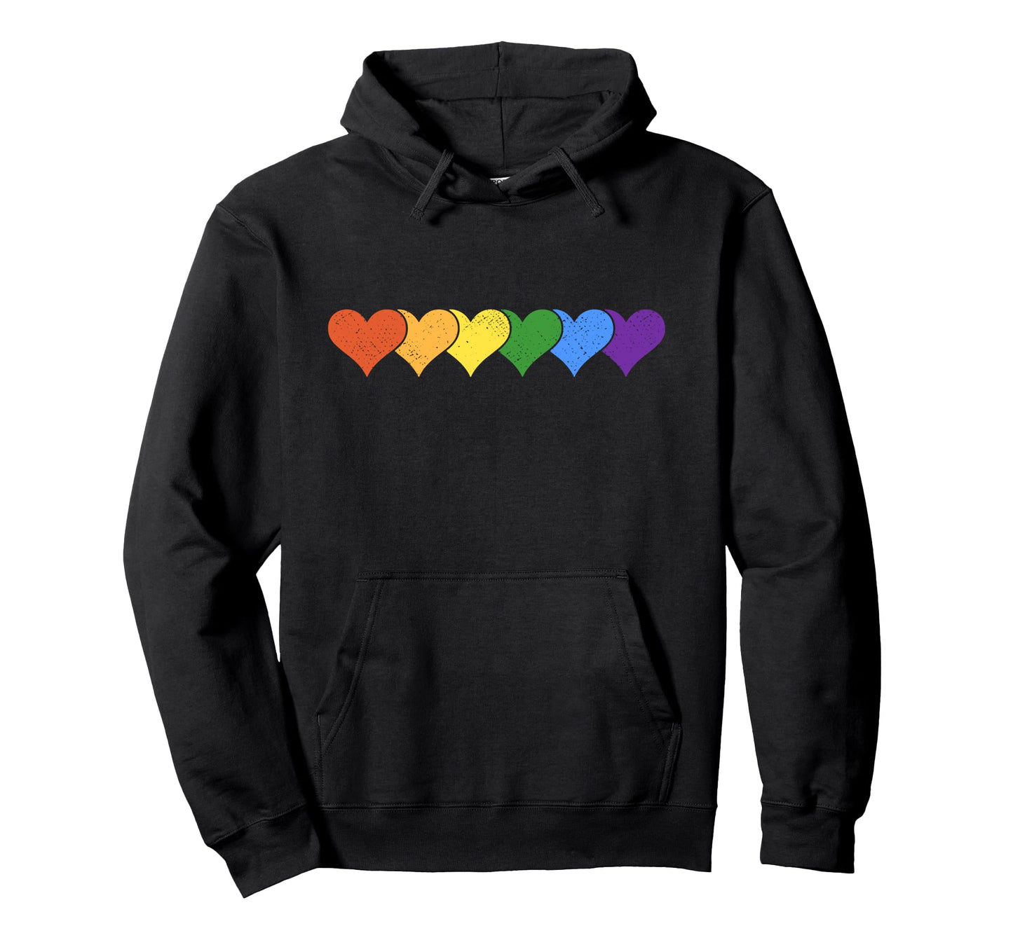 Lgbt Hearts Rainbow Flag Pride Hoodie - Casual Everyday Wear for Adults - T-Shirt, Sweatshirt, Hoodie