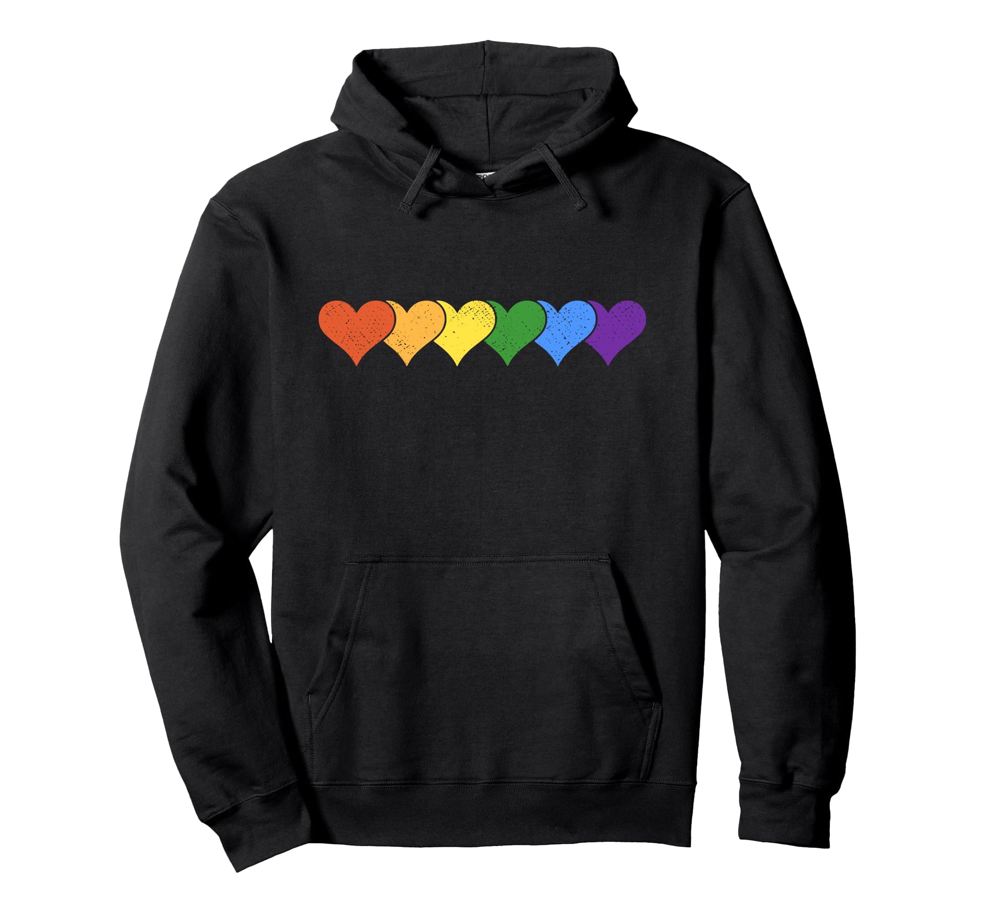 Lgbt Hearts Rainbow Flag Pride Hoodie - Casual Everyday Wear for Adults - T-Shirt, Sweatshirt, Hoodie