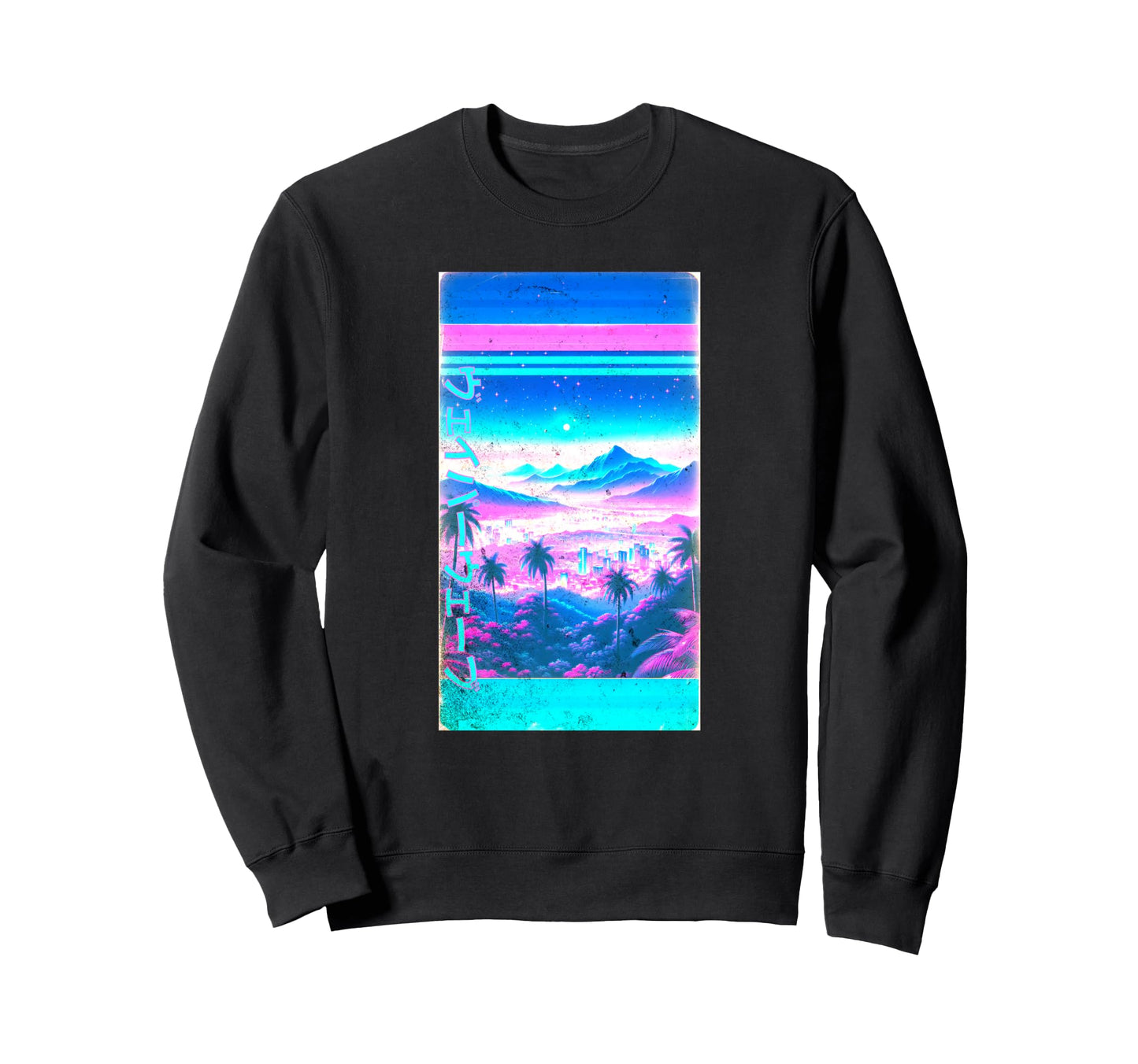Japanese Aesthetic Vaporwave Sweatshirt - Graphic Print Men Women - T-Shirt, Sweatshirt, Hoodie