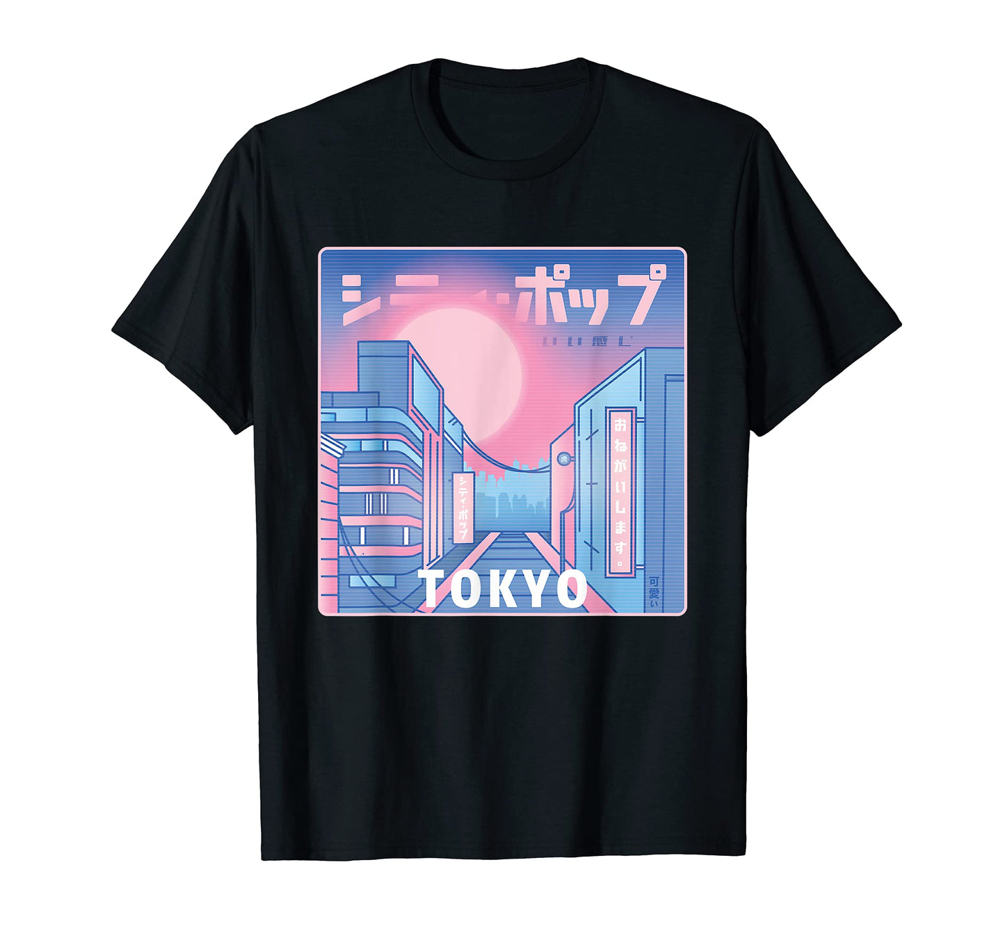 Tokyo City Japan Tokio Vaporwave T-Shirt - Unique Graphic for Adults - T-Shirt, Sweatshirt, Hoodie