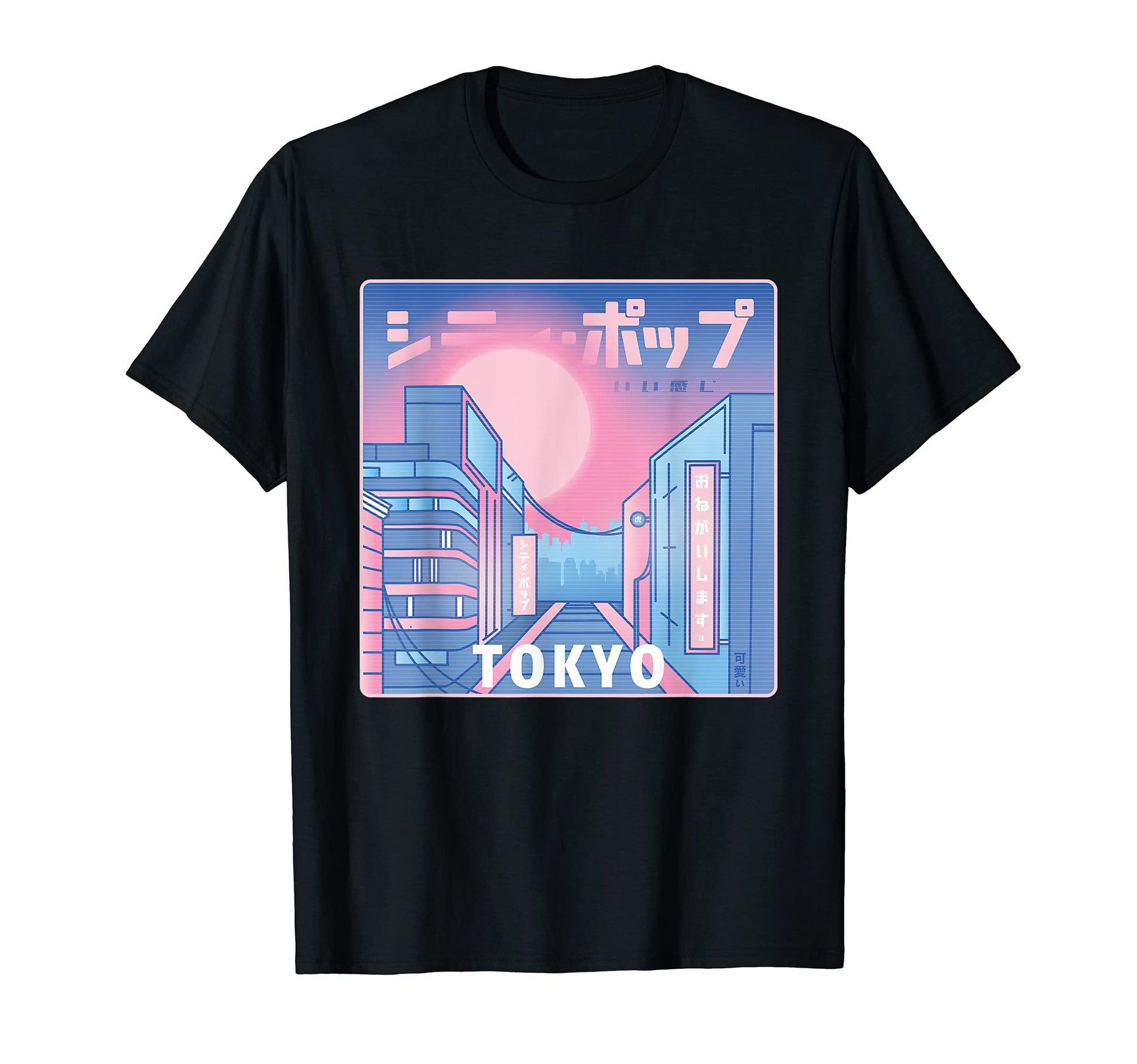 Tokyo City Japan Tokio Vaporwave T-Shirt - Unique Graphic for Adults - T-Shirt, Sweatshirt, Hoodie