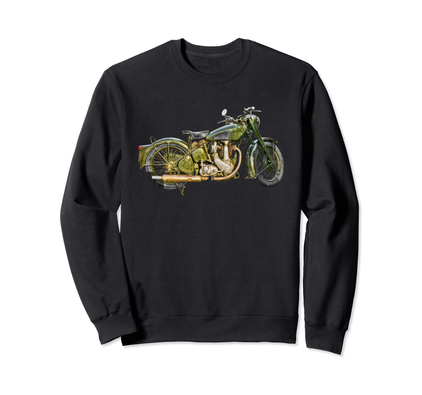 Distressed Motorcycle Sweatshirt - Novelty Apparel Unisex - T-Shirt, Sweatshirt, Hoodie