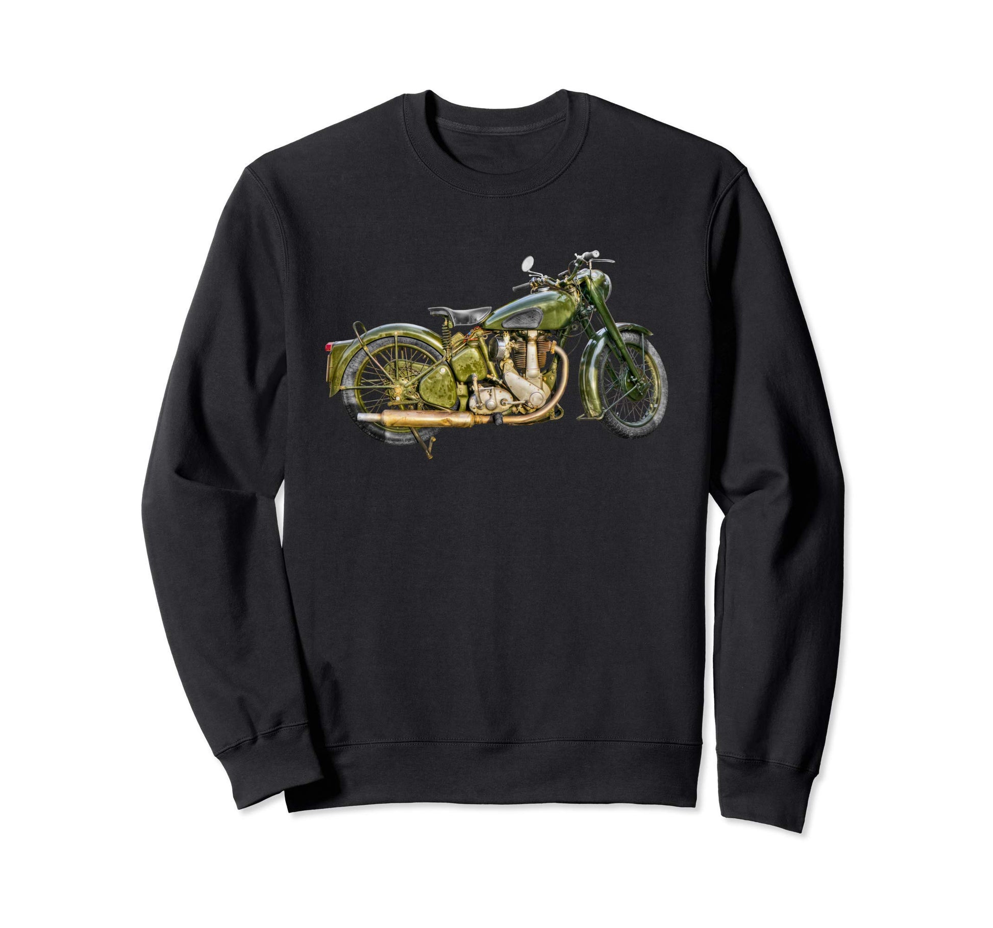 Distressed Motorcycle Sweatshirt - Novelty Apparel Unisex - T-Shirt, Sweatshirt, Hoodie